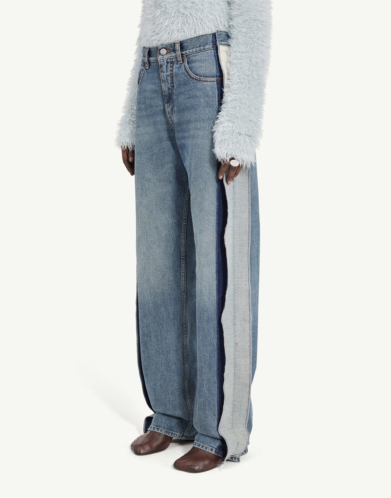 MM6 MAISON MARGIELA Jeans a Gamba Dritta con Pannelli Laterali