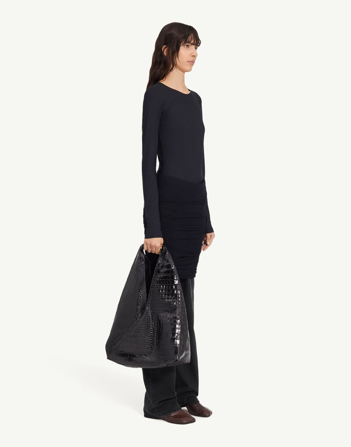 Jean superposé noir MM6 MAISON MARGIELA