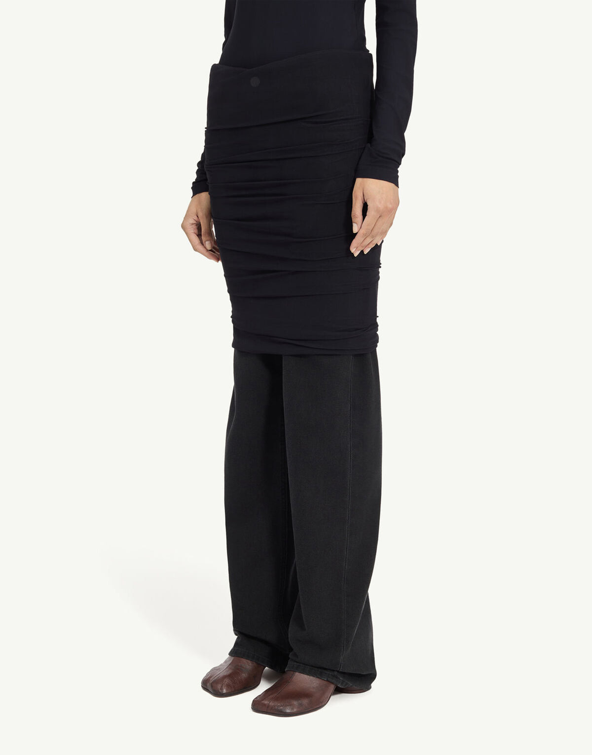 Jean superposé noir MM6 MAISON MARGIELA