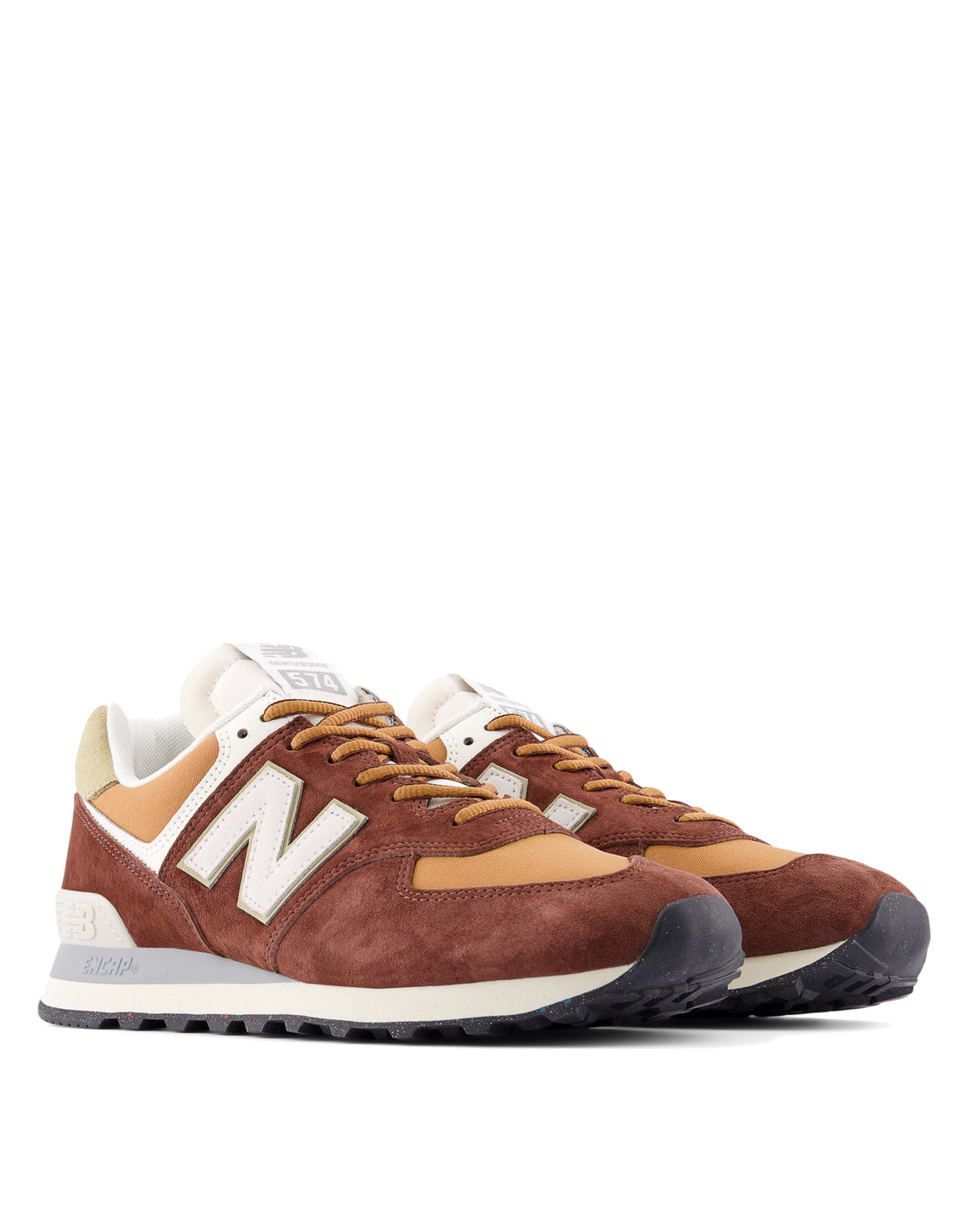 NEW BALANCE Sneakers 574 Marrone e Arancio