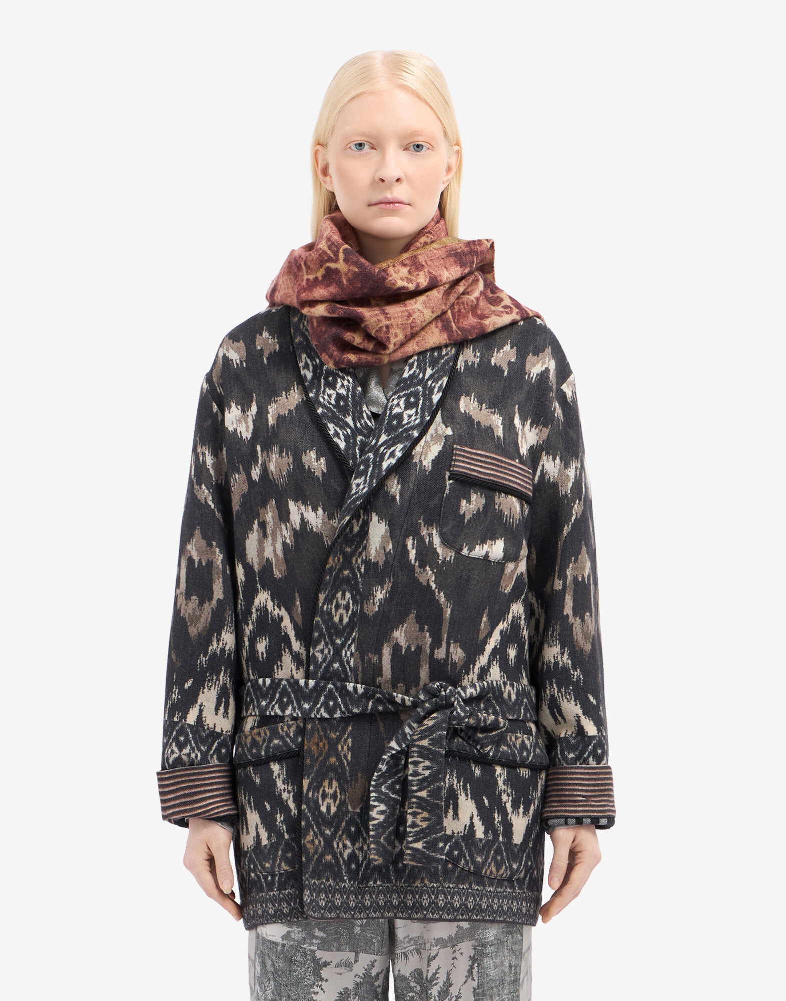 PIERRE-LOUIS MASCIA Sciarpa double-face KIEVNEWFB in Lana e Cashmere