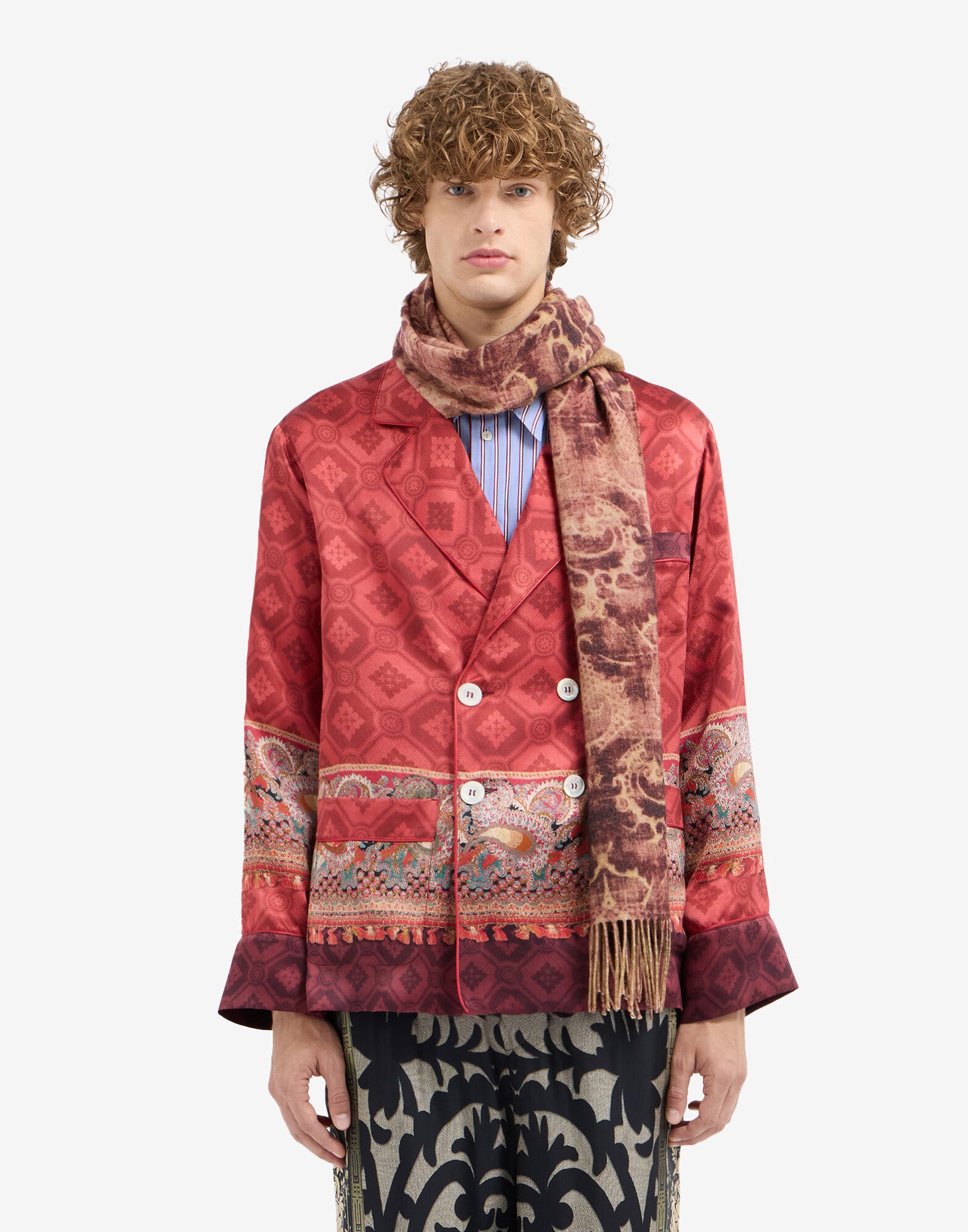 PIERRE-LOUIS MASCIA Sciarpa double-face KIEVNEWFB in Lana e Cashmere