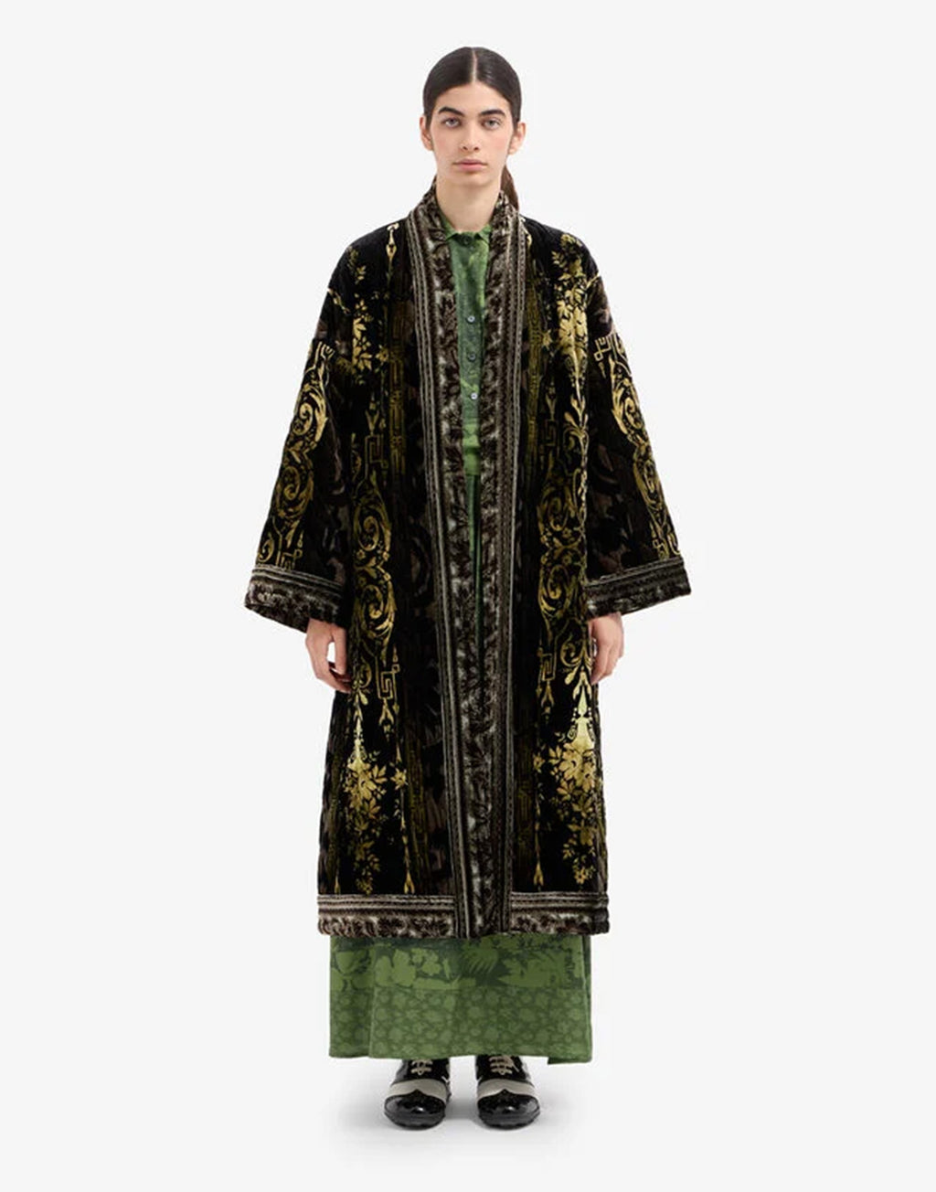PIERRE-LOUIS MASCIA Kimono Kanadas in Viscosa e Seta Jacquard