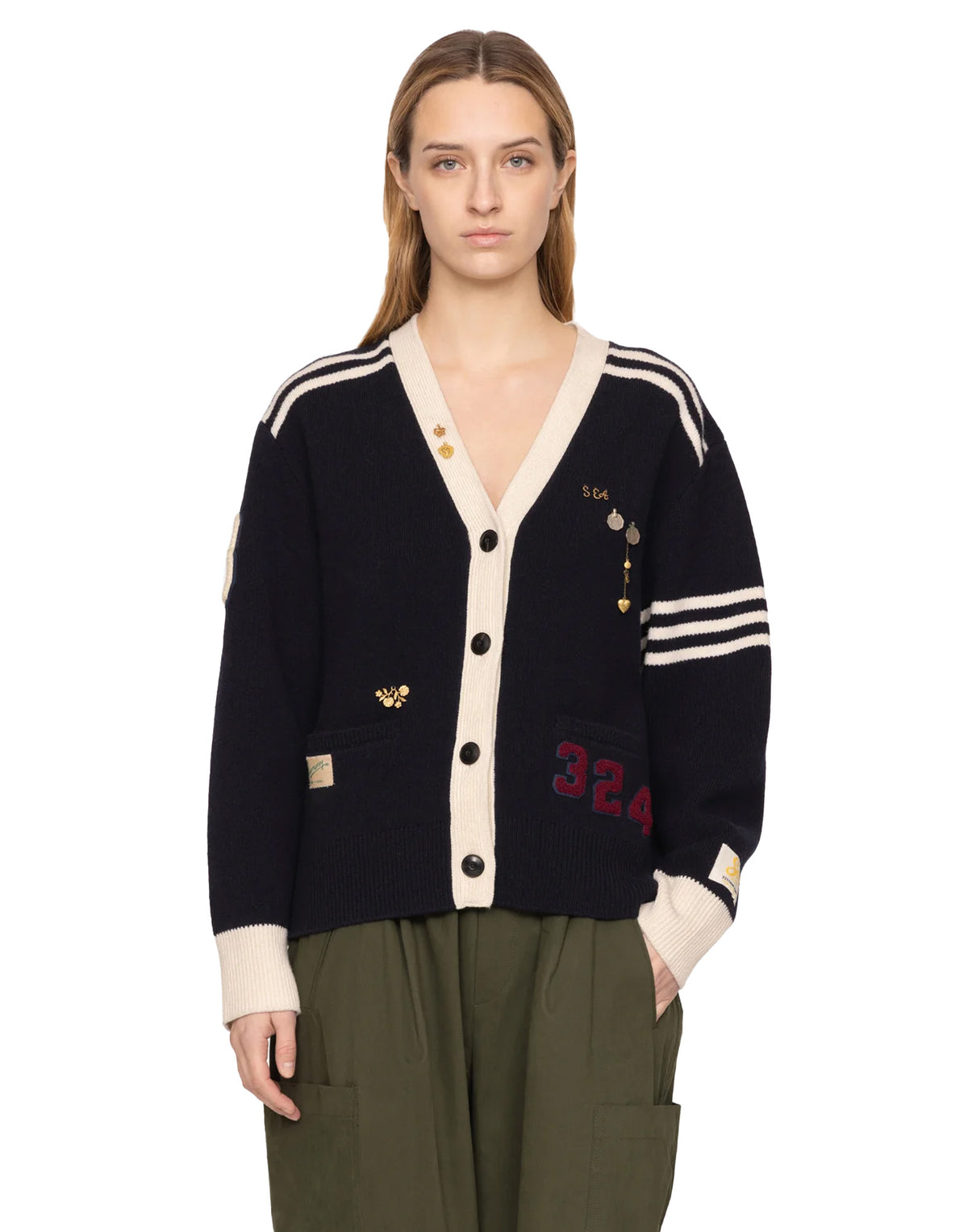 SEA NY Cardigan Arther in Lana Merino Extrafine