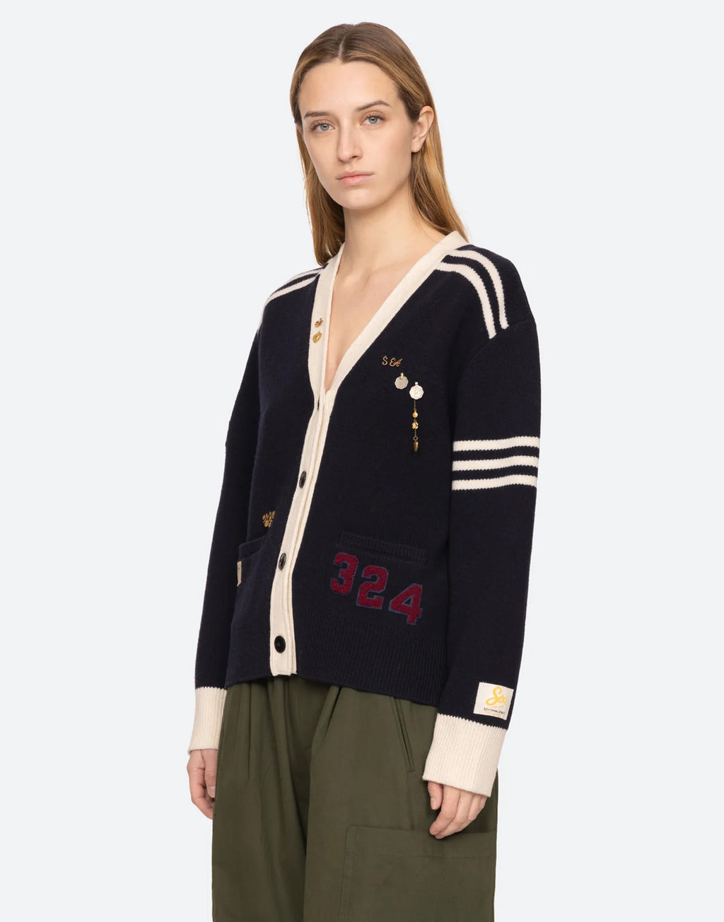 SEA NY Cardigan Arther in Lana Merino Extrafine