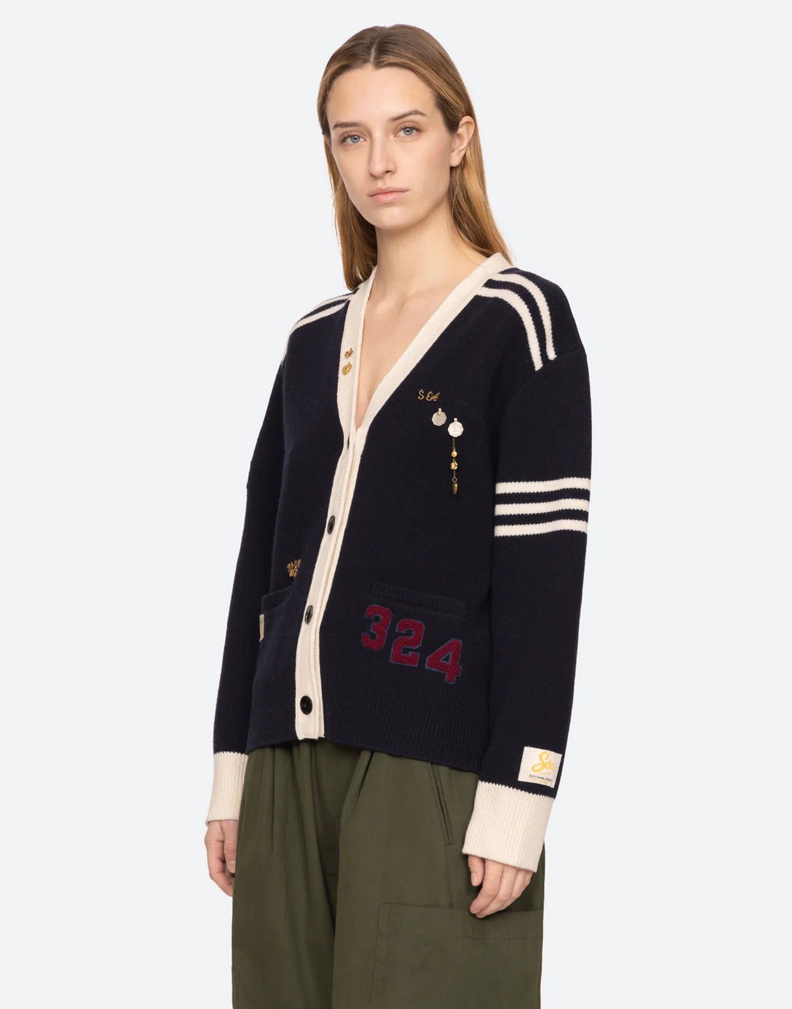 SEA NY Cardigan Arther in Lana Merino Extrafine