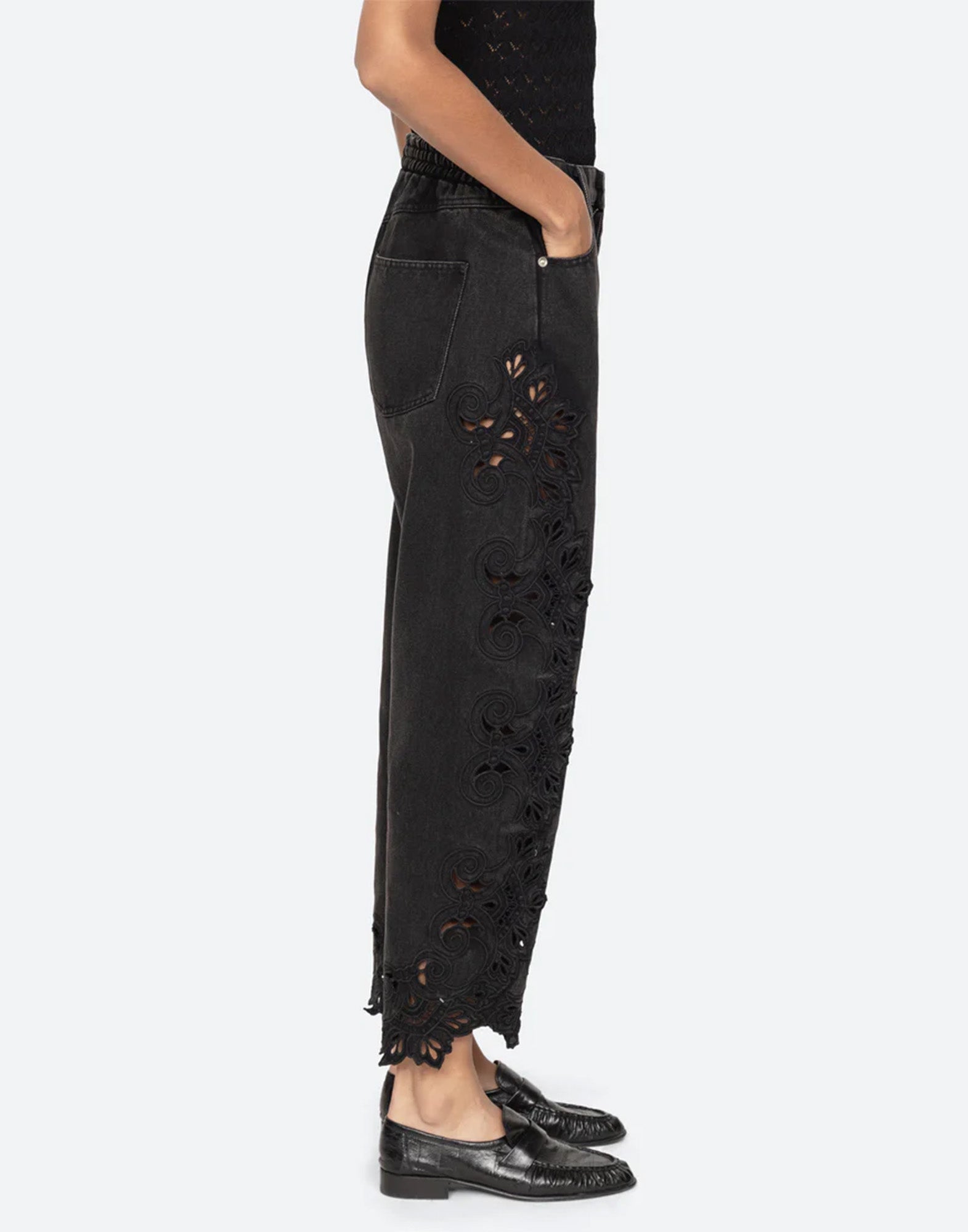 SEA NY Cavina Jeans in Denim con Ricami