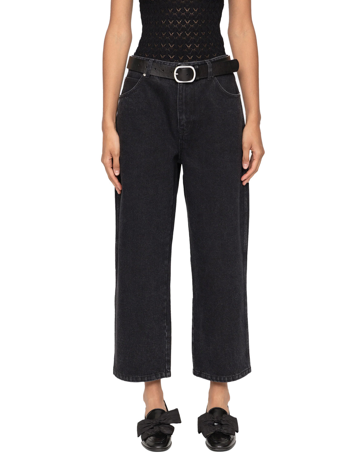 SEA NY Jeans Jules in Denim con Cintura Rimovibile Neri