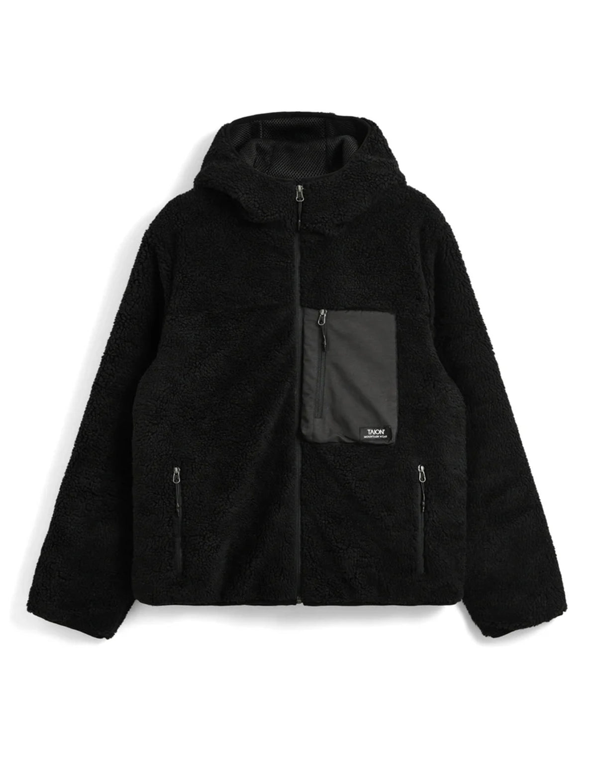 TAION Giacca Non-Down Mountain W-Zip Boa Hoodie Nera