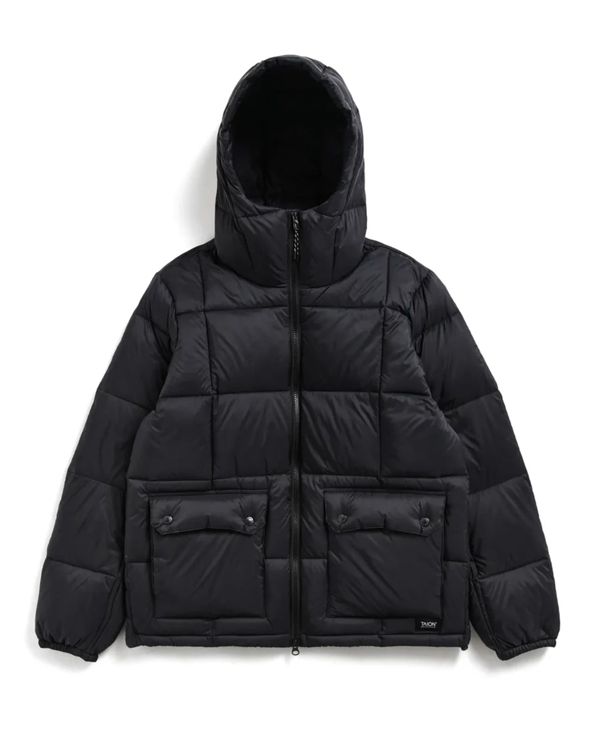 TAION Piumino Mountain Packable Volume Down Hoodie Nero