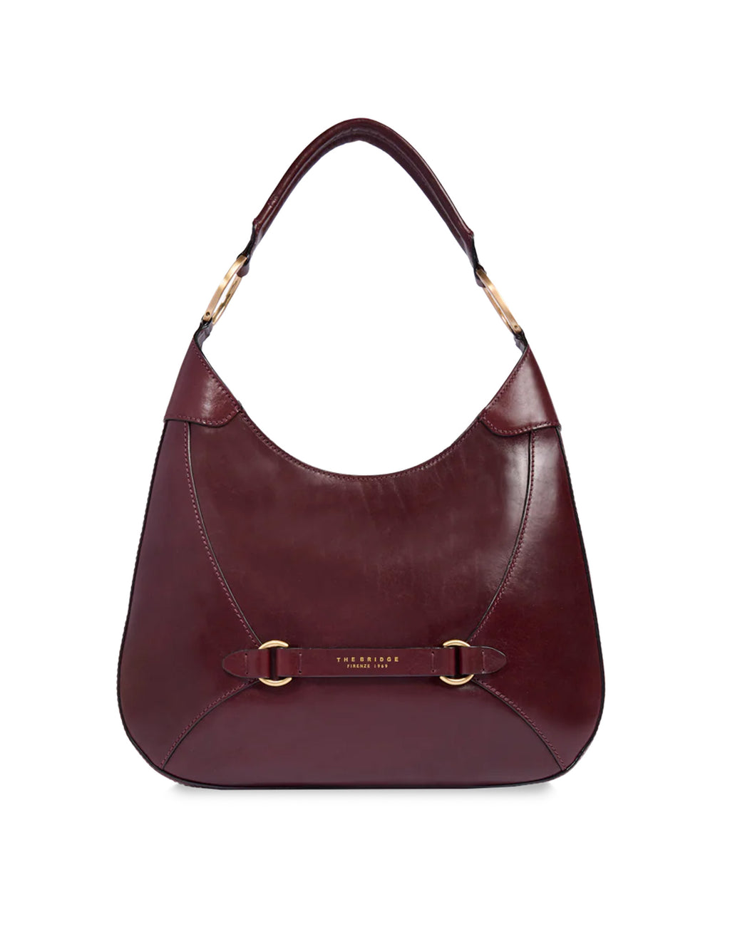THE BRIDGE Borsa Hobo in Pelle con Chiusura a Zip Mosto