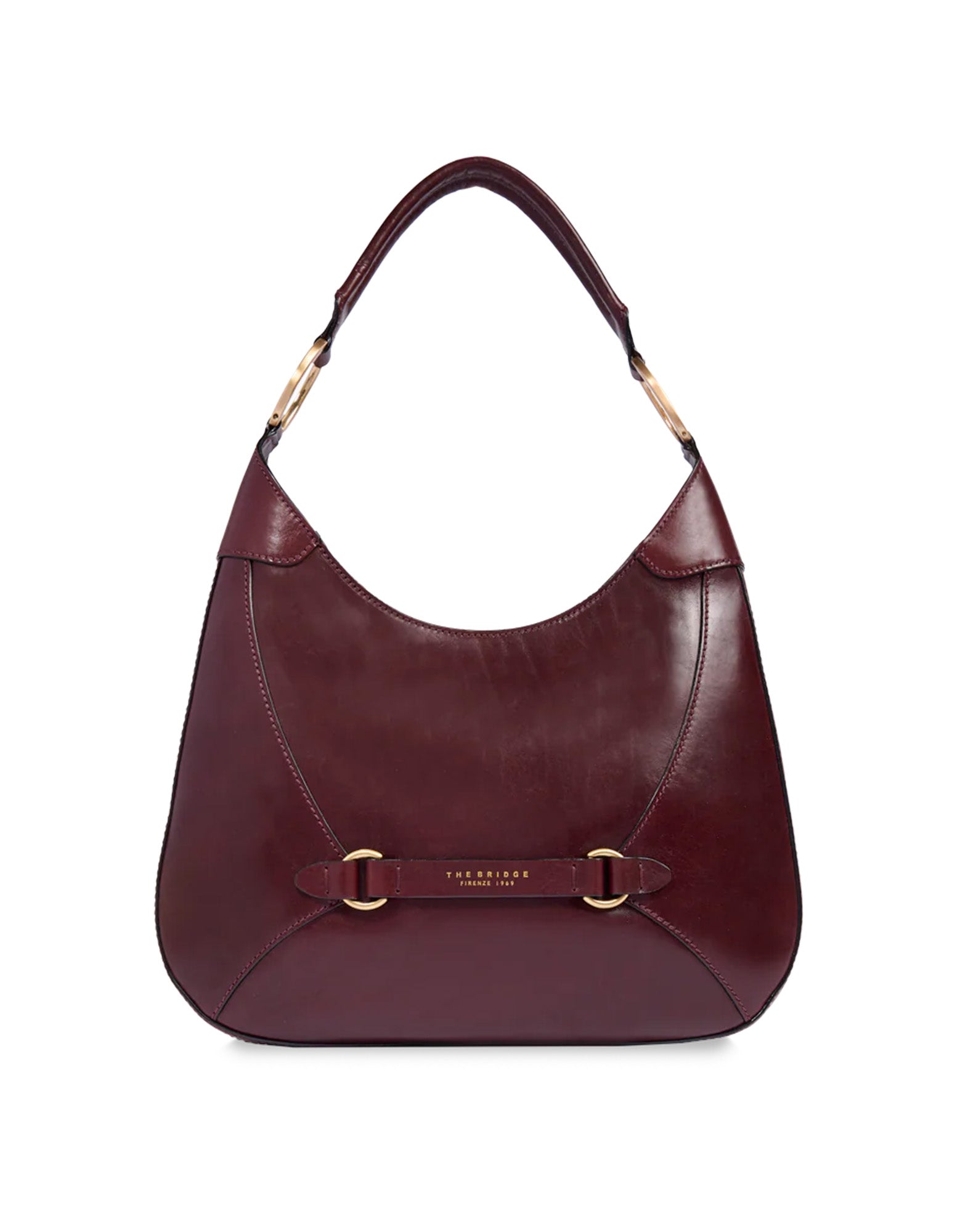 THE BRIDGE Borsa Hobo in Pelle con Chiusura a Zip Mosto