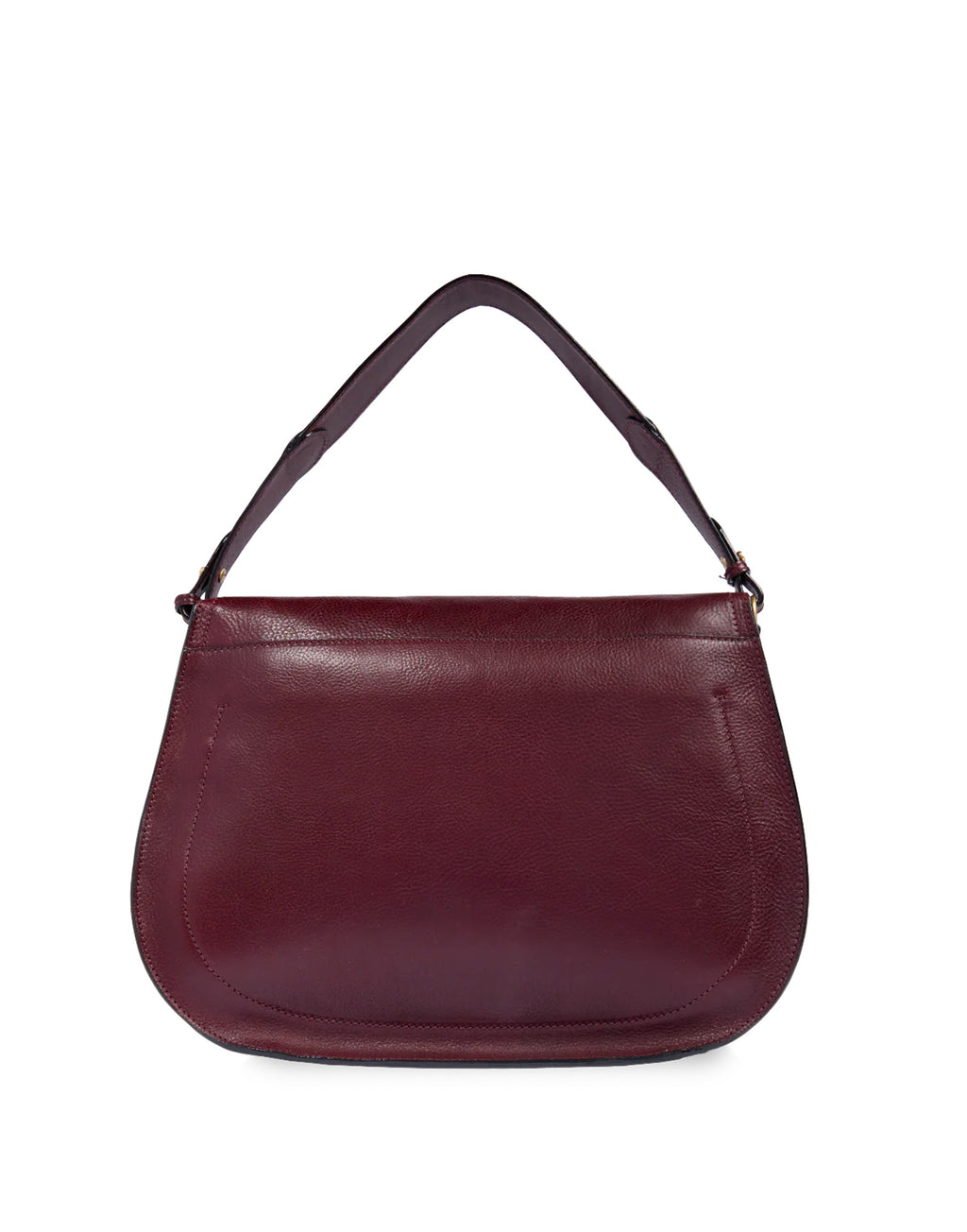 THE BRIDGE Borsa a Spalla in Pelle Grande con Patta Frontale Mosto