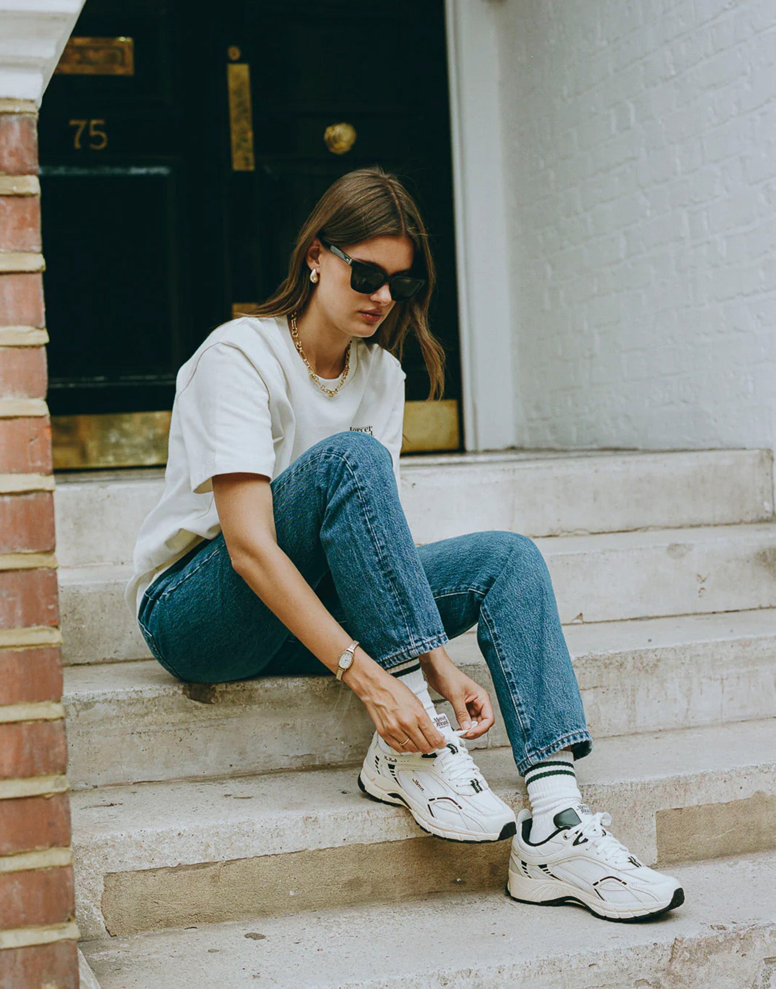 THE MERCER BRAND Sneakers The Re-Run Nappa Off-White