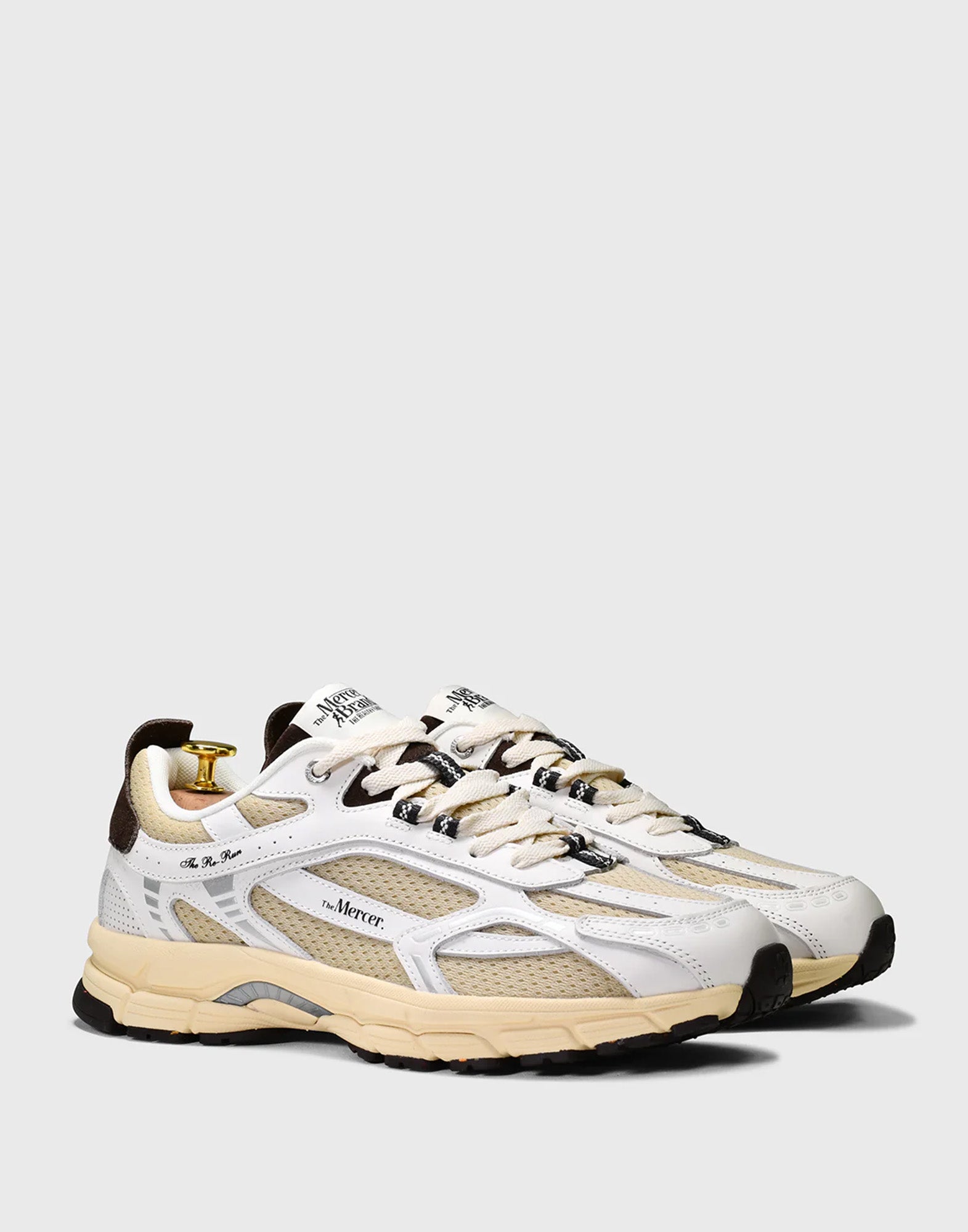 THE MERCER BRAND Sneakers The Re-Run Vintage White Brown