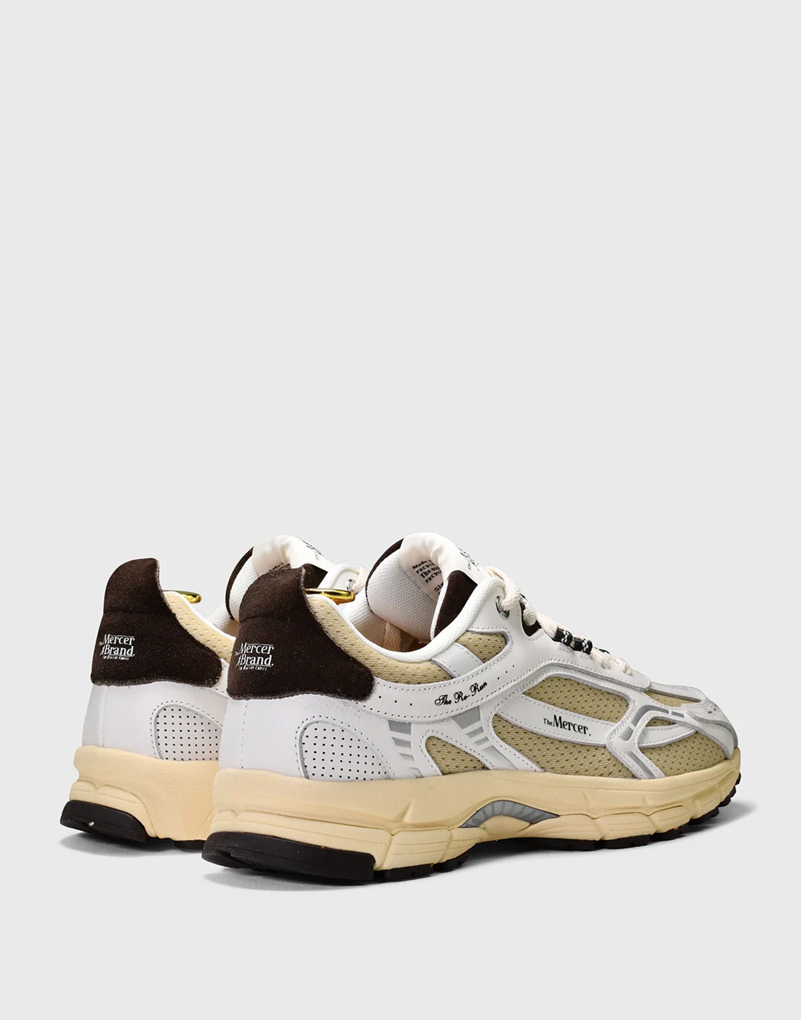 THE MERCER BRAND Sneakers The Re-Run Vintage White Brown