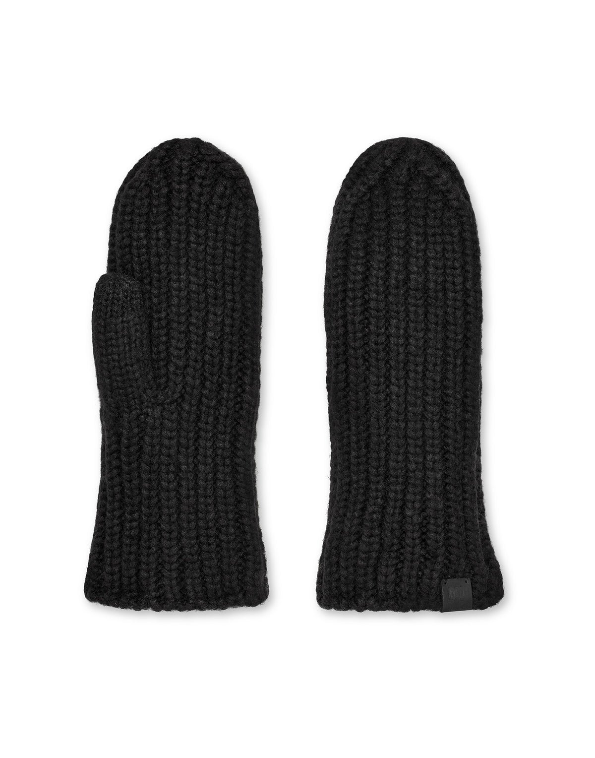 UGG Manopole a Coste in Maglia Grossa Black