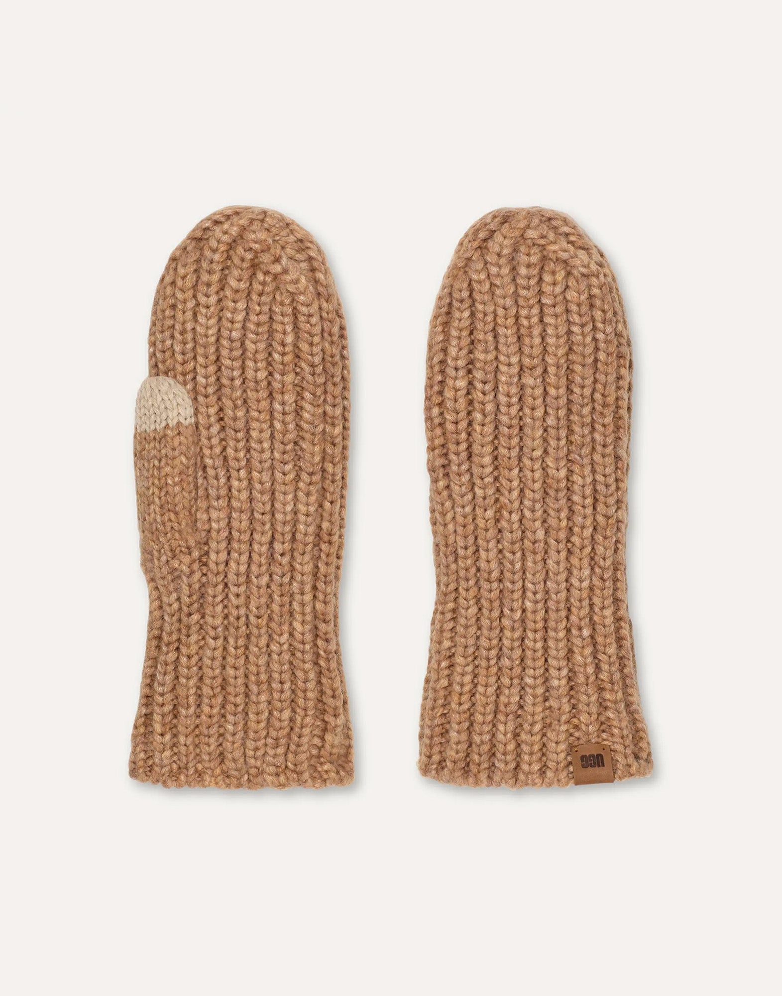 UGG Manopole a Coste in Maglia Grossa Camel