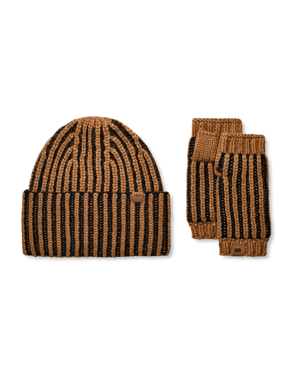 UGG Set Berretto e Guanti Chunky Plaited