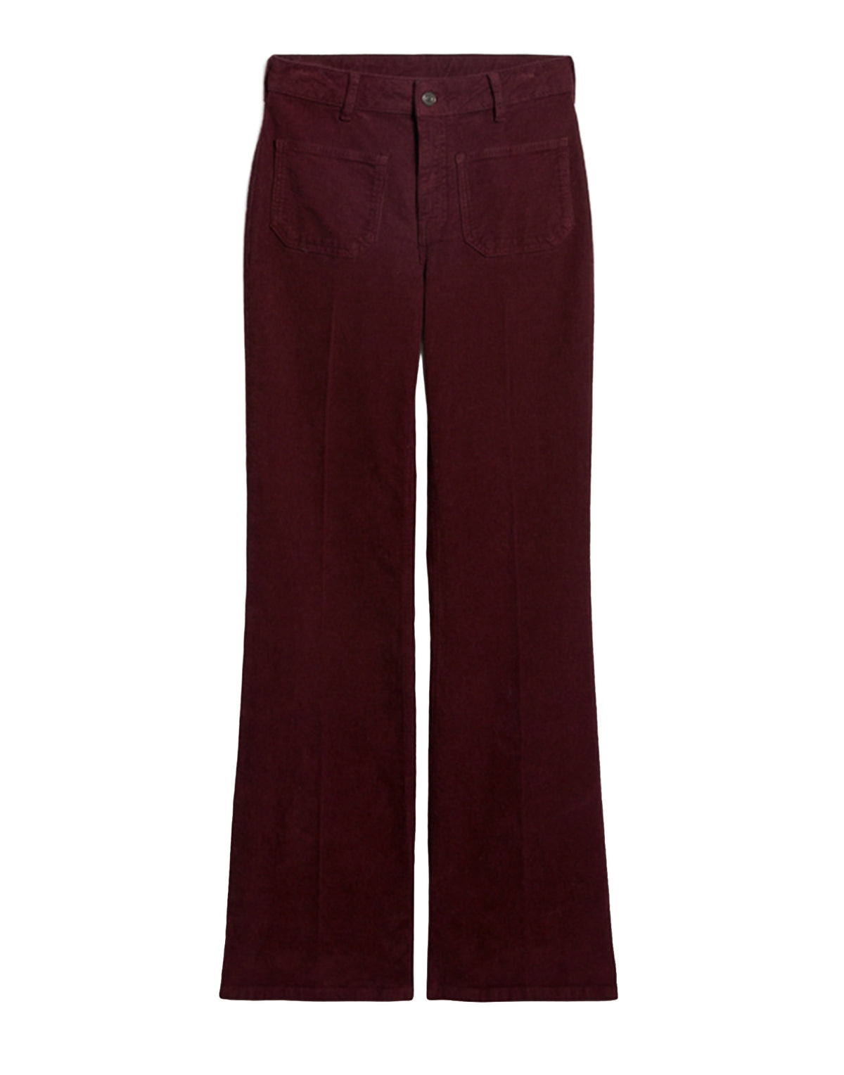 VANESSA BRUNO Pantaloni Dompay in Velluto a Coste Bordeaux