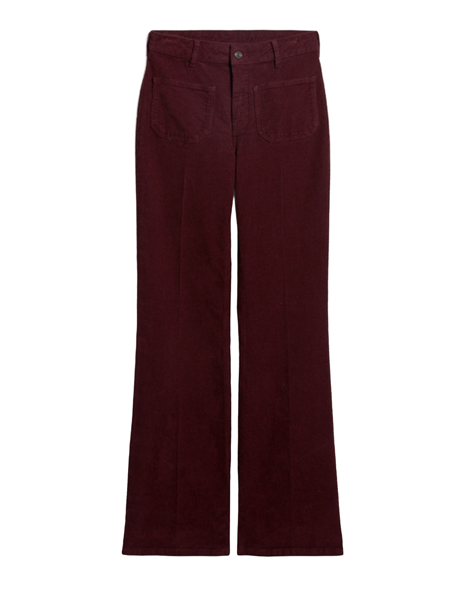 VANESSA BRUNO Pantaloni Dompay in Velluto a Coste Bordeaux