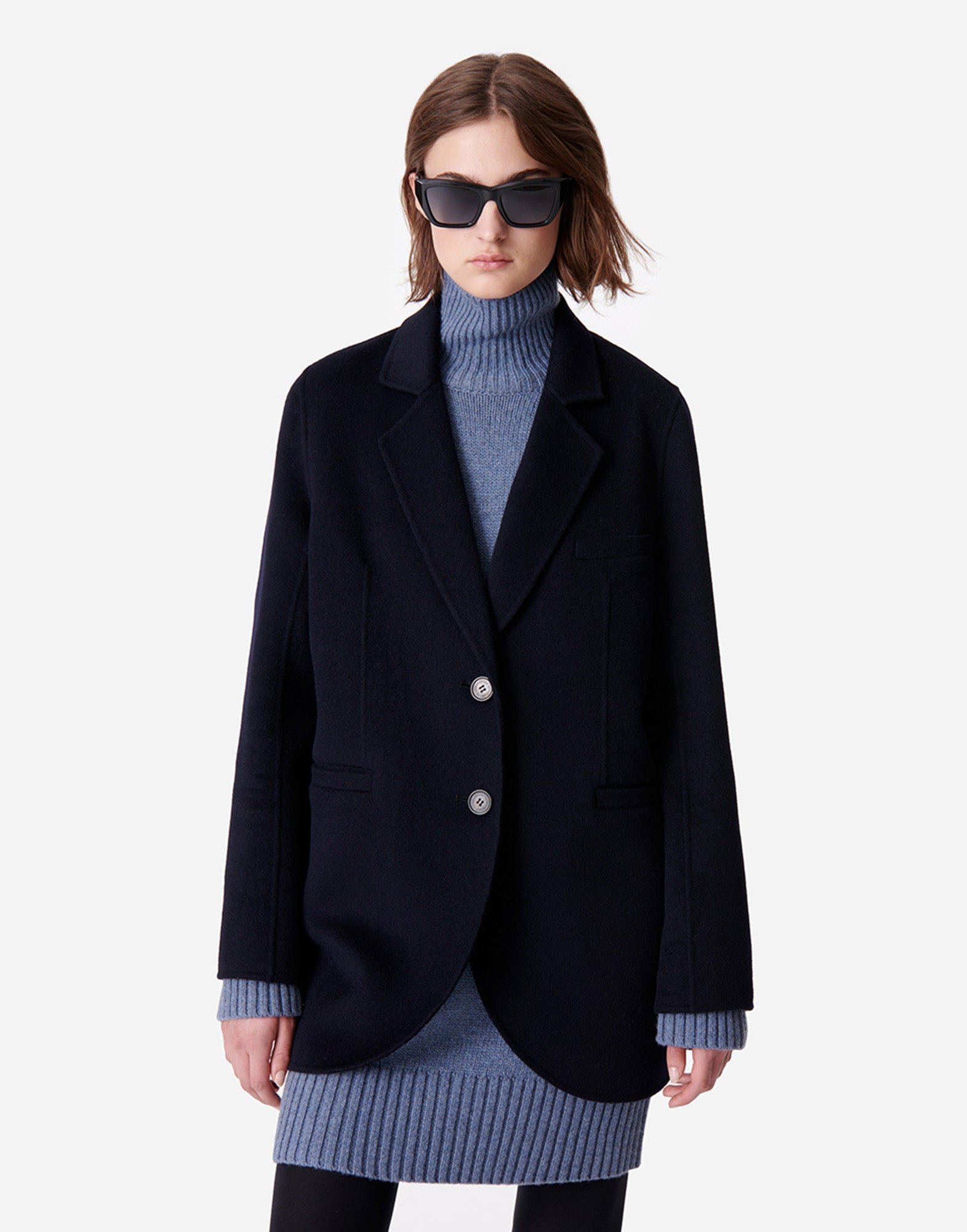 VANESSA BRUNO Giacca Marc in Lana Double Marine