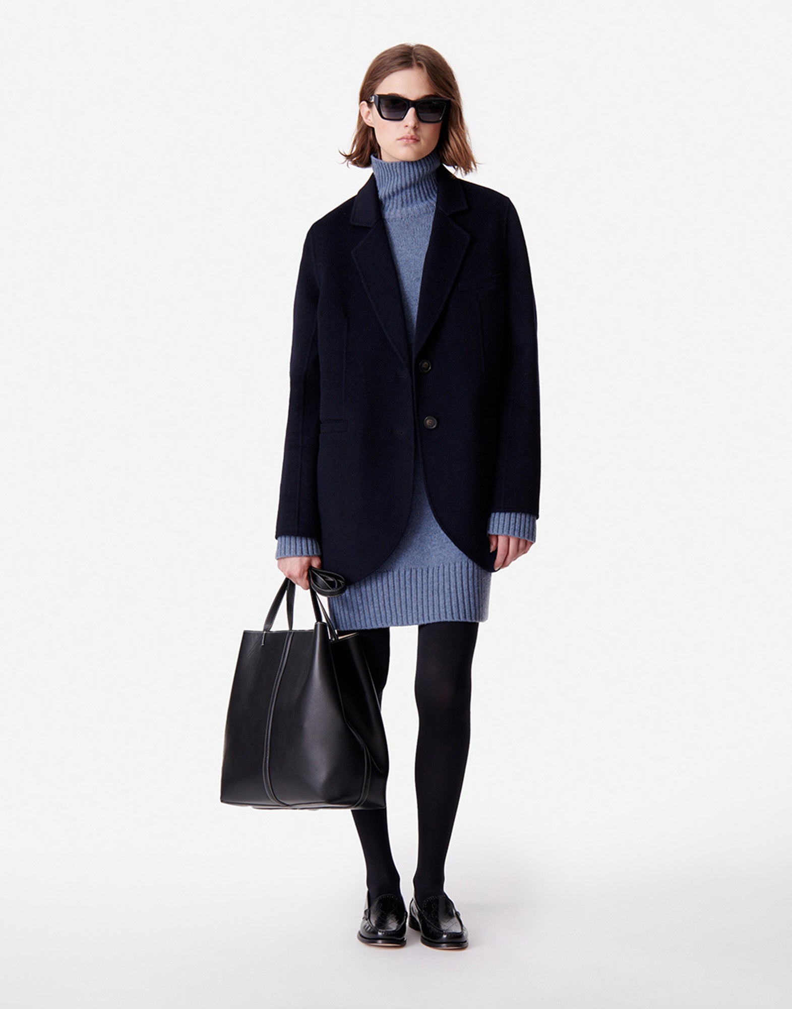 VANESSA BRUNO Giacca Marc in Lana Double Marine