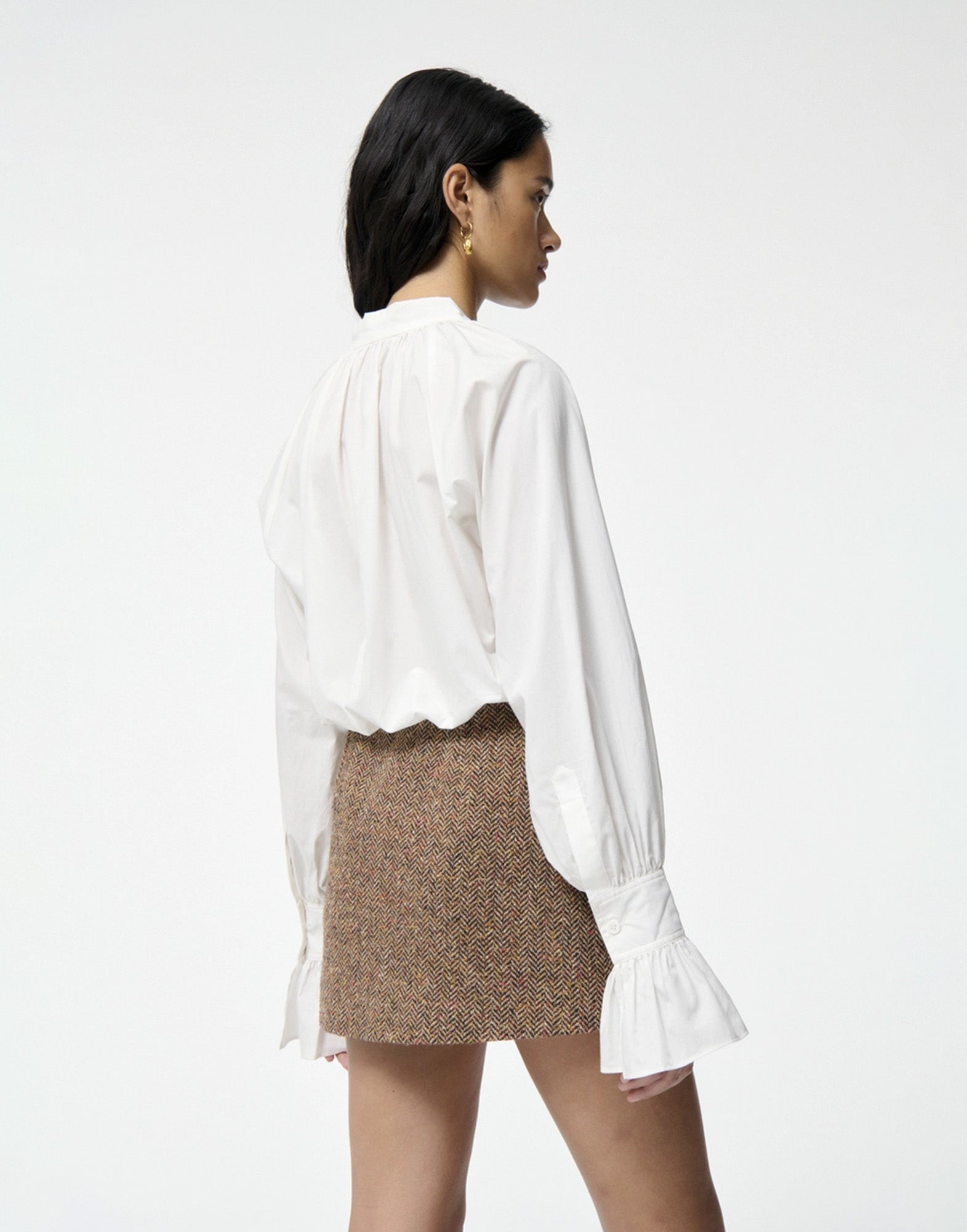 VANESSA BRUNO Blusa Fatima in Lyocell e Cotone Ecru