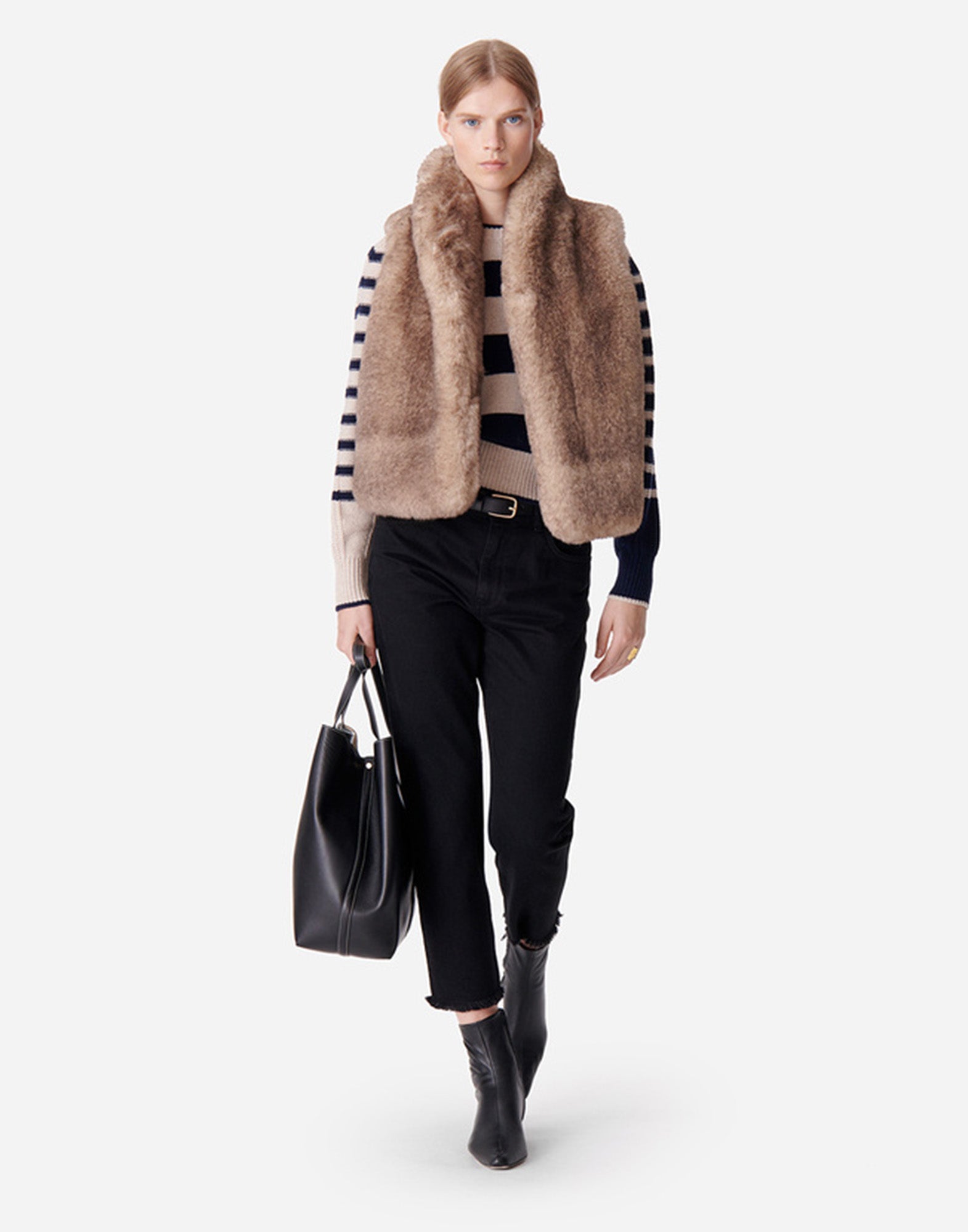 VANESSA BRUNO Gilet Marcello in Ecopelliccia Greige