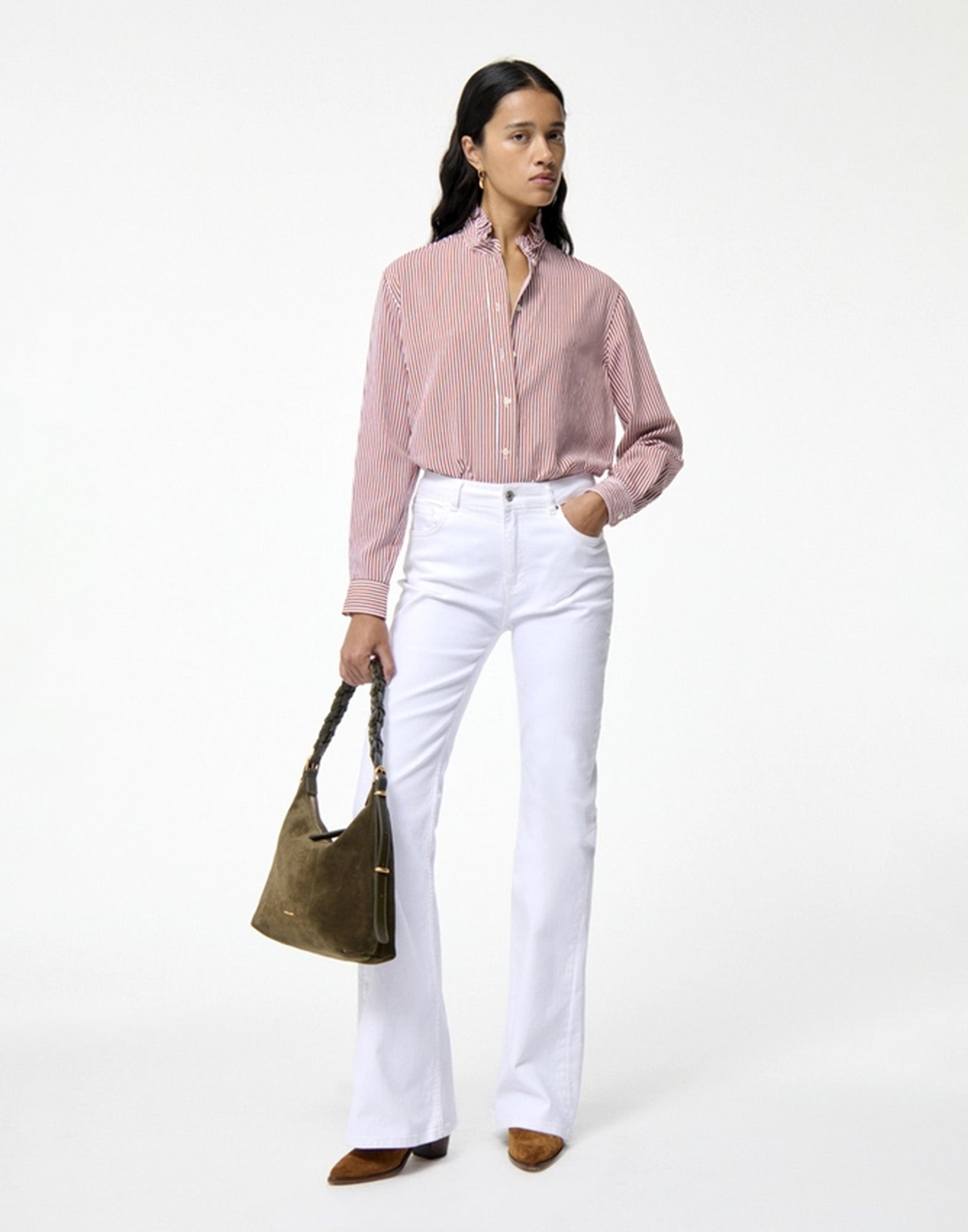 VANESSA BRUNO Camicia Sidney in Viscosa e Poliammide Caramel