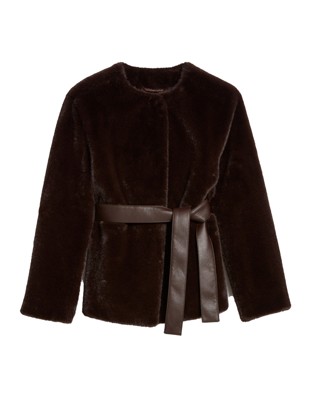VANESSA BRUNO Giacca Fabu in Eco Pelliccia Marrone
