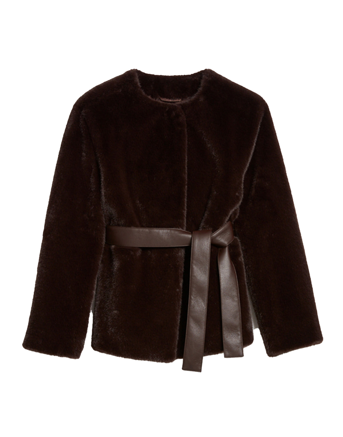 VANESSA BRUNO Giacca Fabu in Eco Pelliccia Marrone