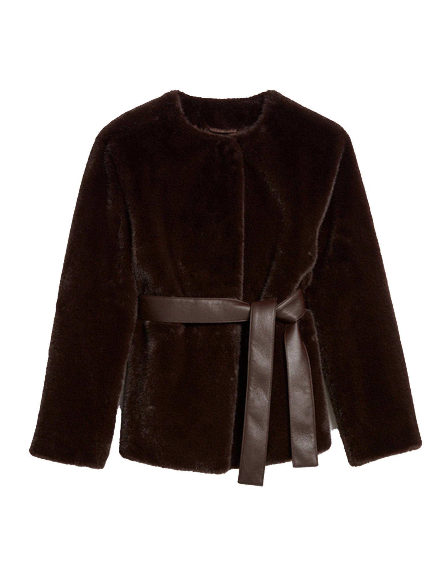 VANESSA BRUNO Giacca Fabu in Eco Pelliccia Marrone