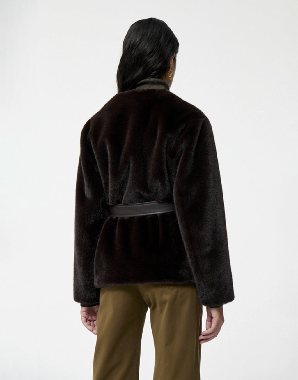 VANESSA BRUNO Giacca Fabu in Eco Pelliccia Marrone