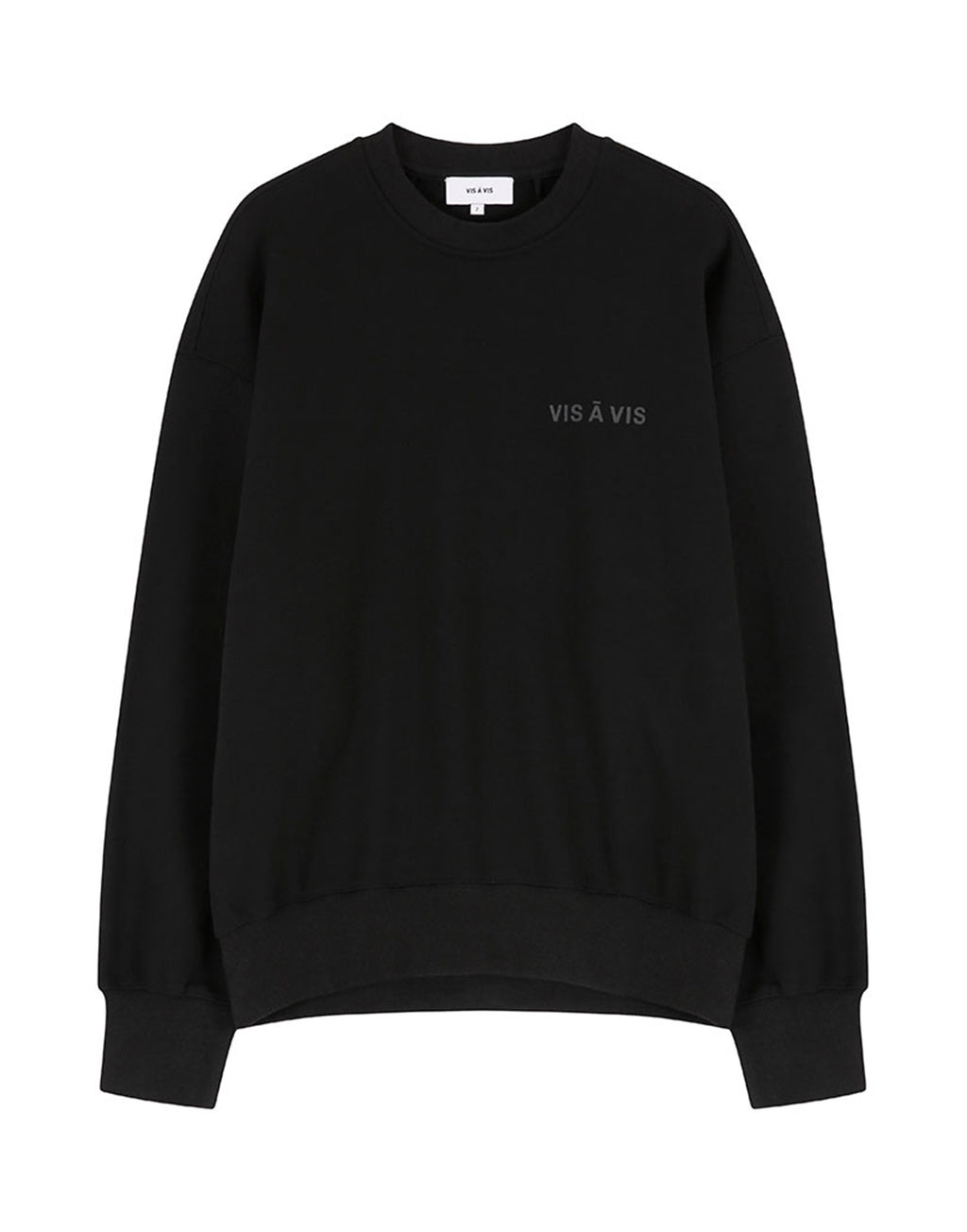 VIS A VIS Logo Sweatshirt in Cotone Nero