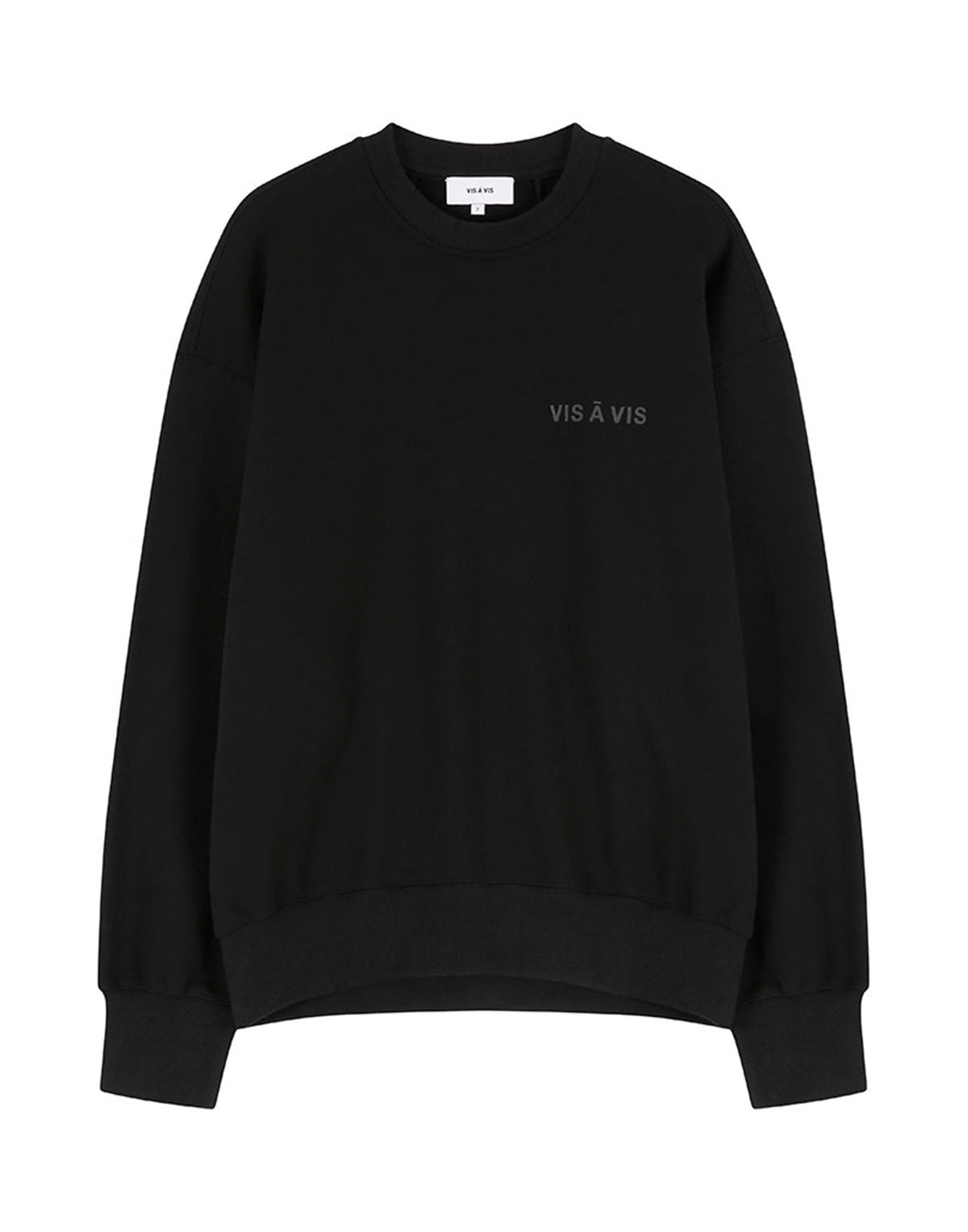 VIS A VIS Logo Sweatshirt in Cotone Nero