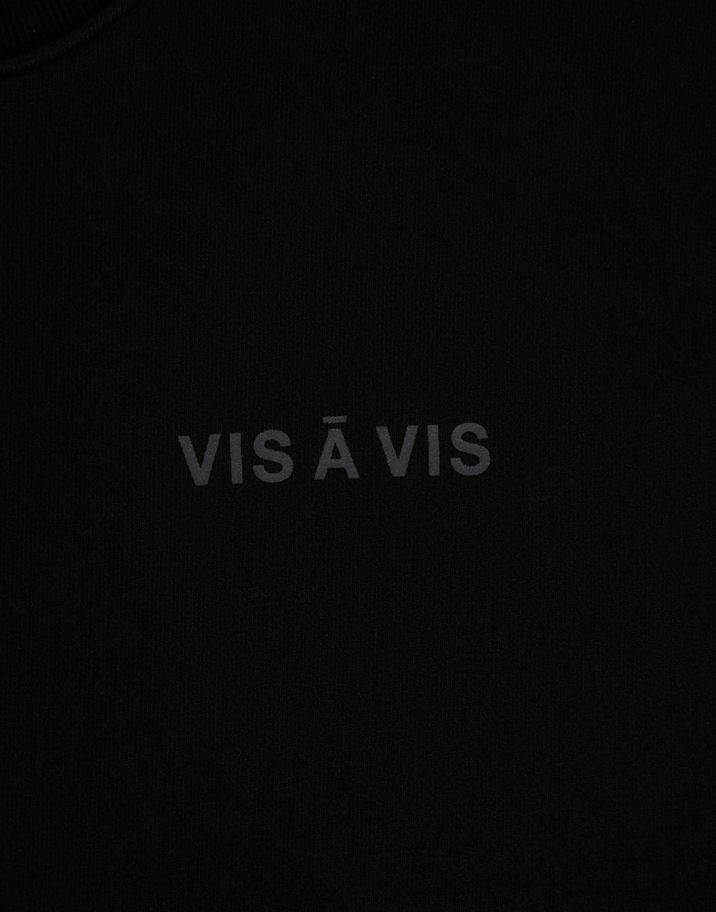 VIS A VIS Logo Sweatshirt in Cotone Nero