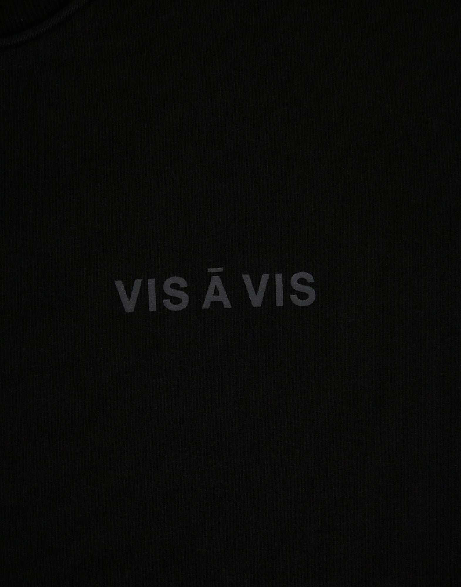 VIS A VIS Logo Sweatshirt in Cotone Nero