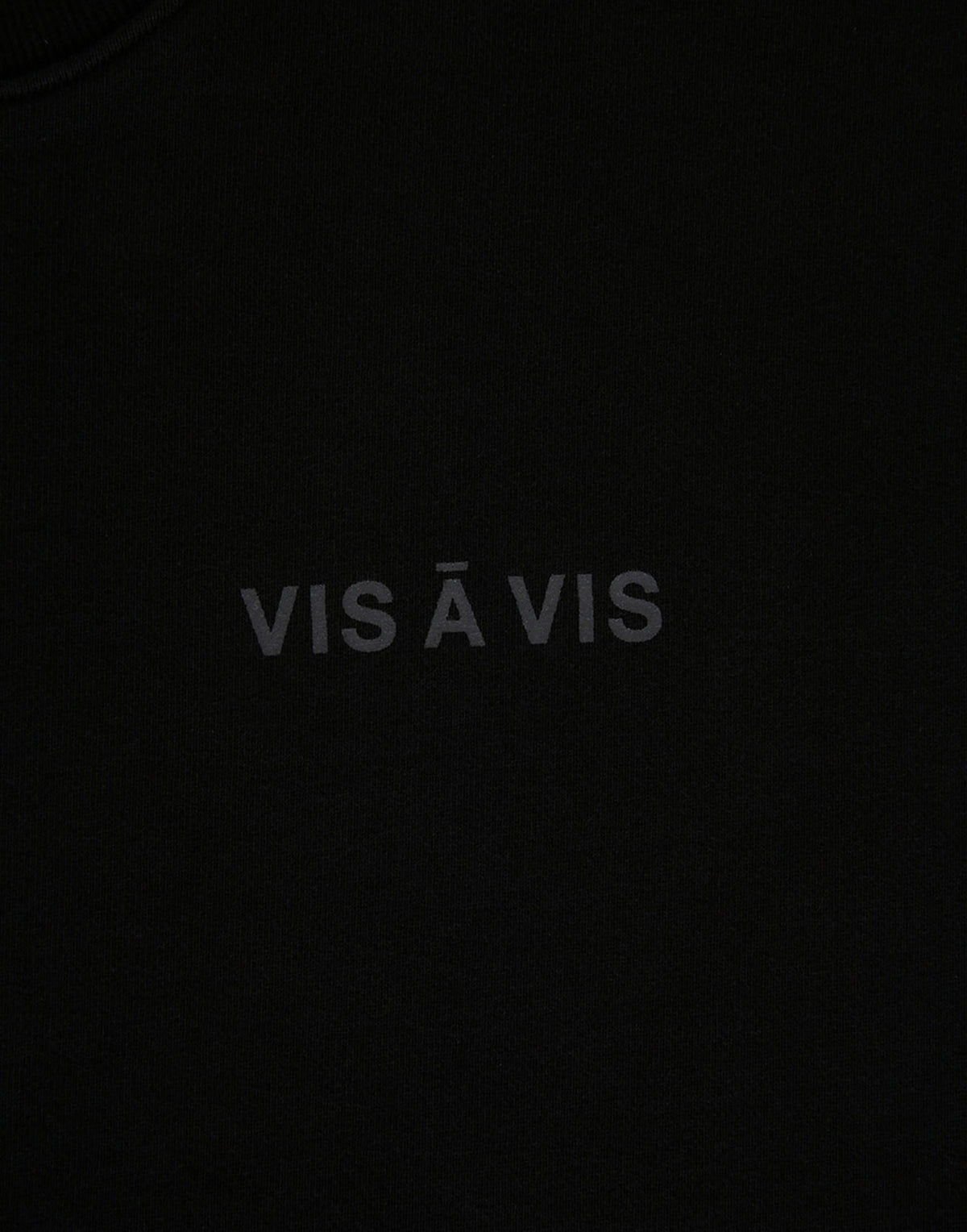 VIS A VIS Logo Sweatshirt in Cotone Nero