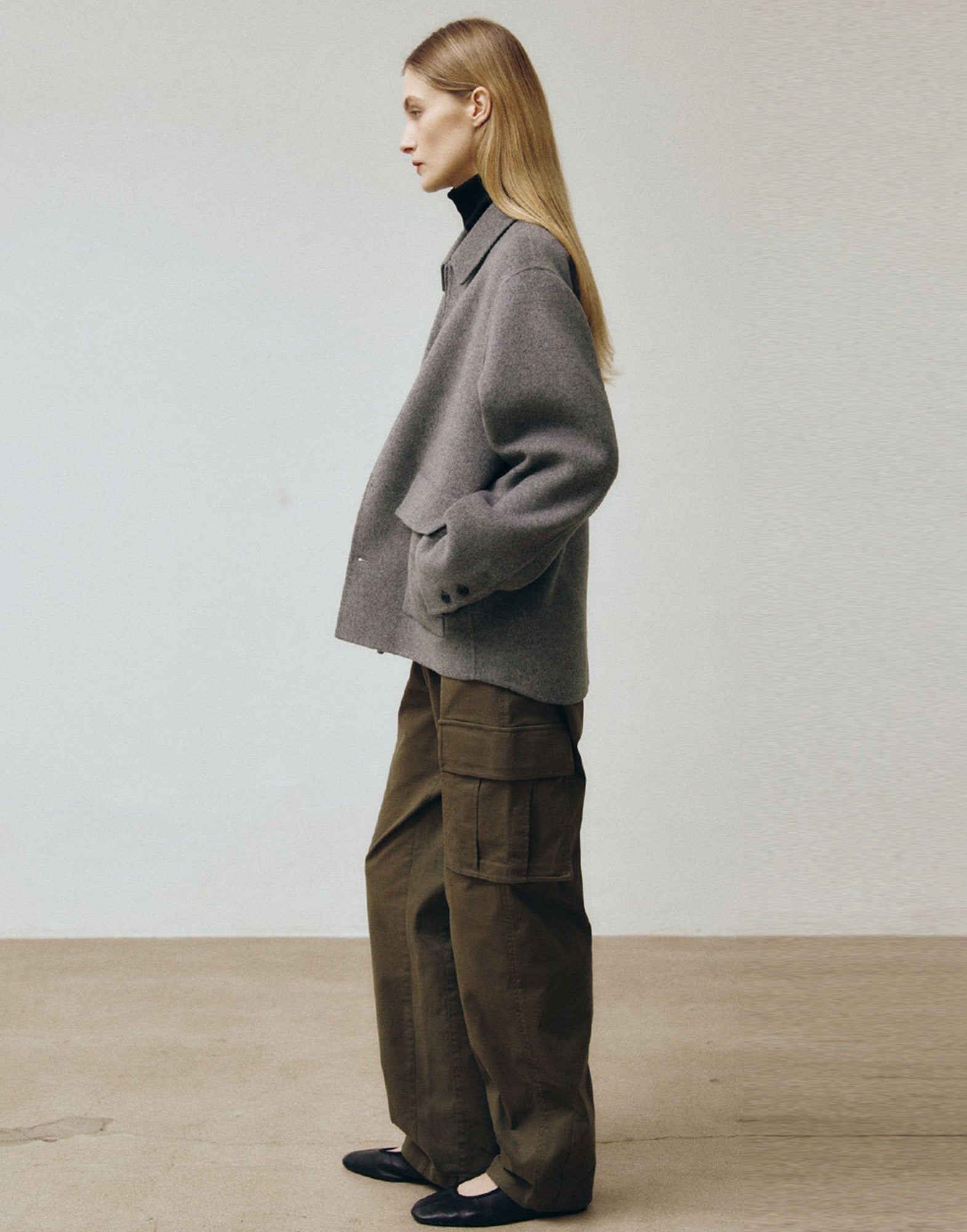 VIS A VIS Pantaloni Cargo New in Cotone Khaki