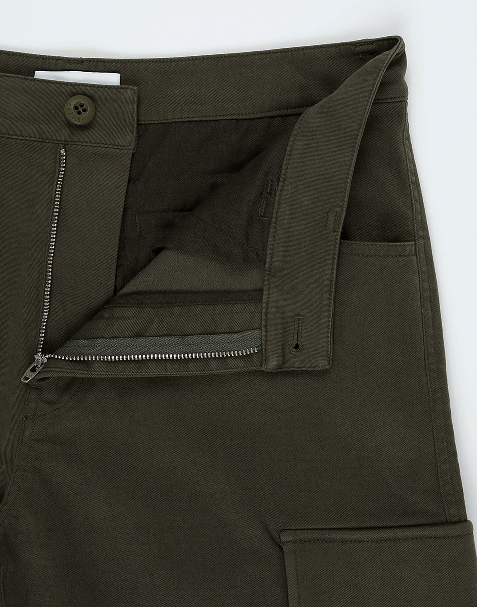 VIS A VIS Pantaloni Cargo New in Cotone Khaki