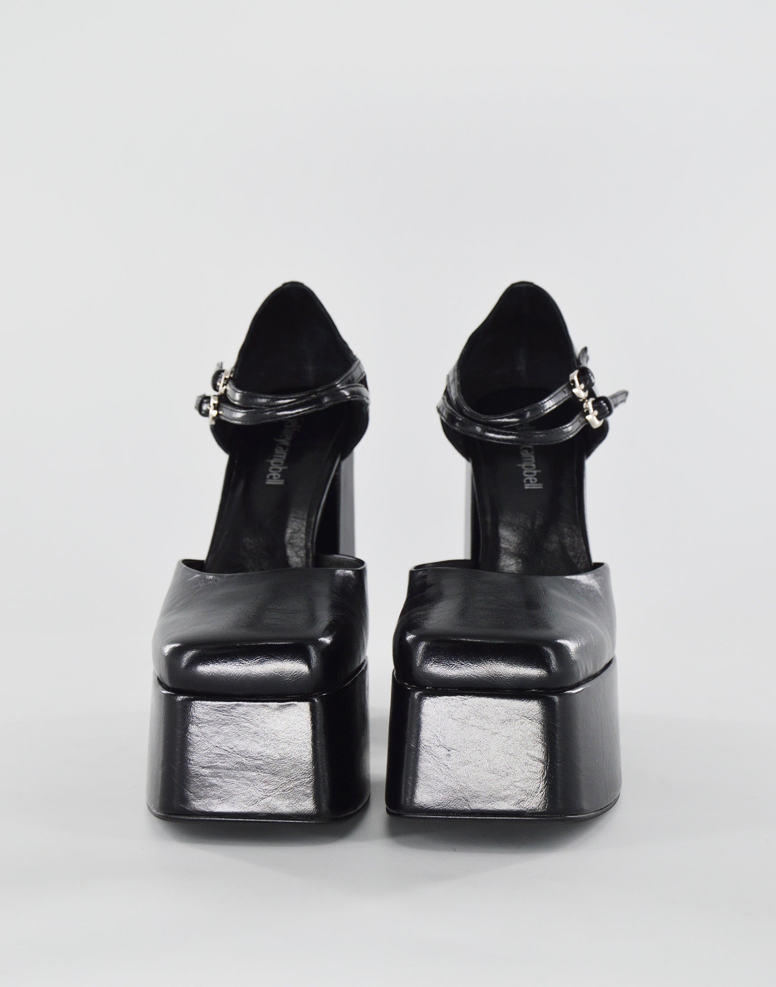 JEFFREY CAMPBELL Chanel Leila con Cinturini Incrociati Neri