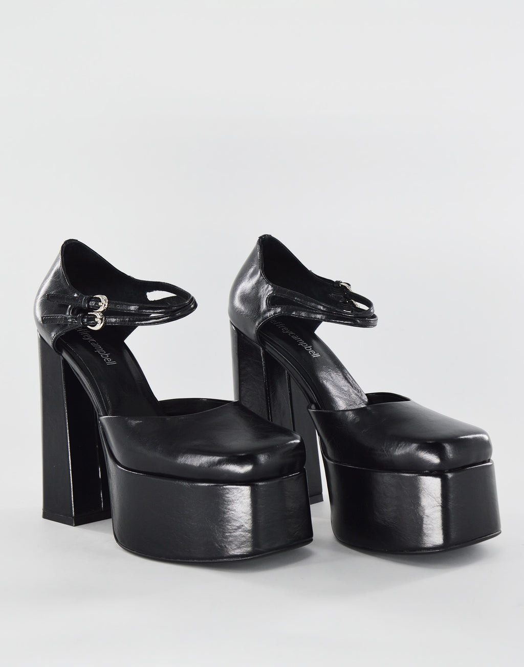JEFFREY CAMPBELL Chanel Leila con Cinturini Incrociati Neri