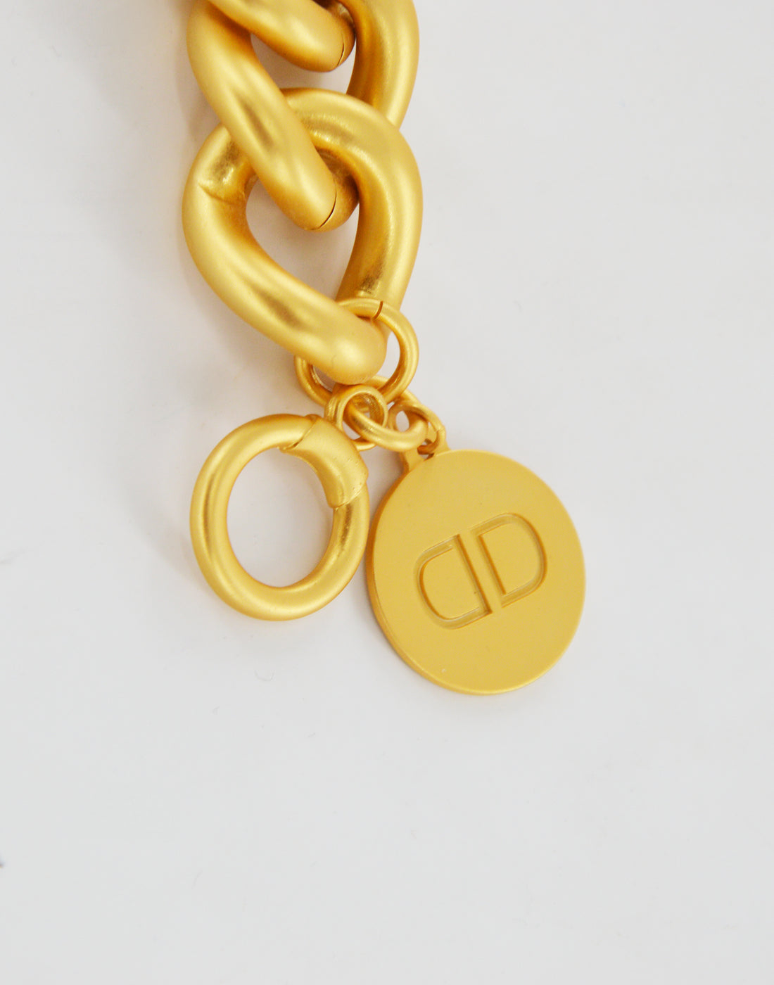 DOUUOD Bracciale a Catena Oro Satinato con Medaglietta