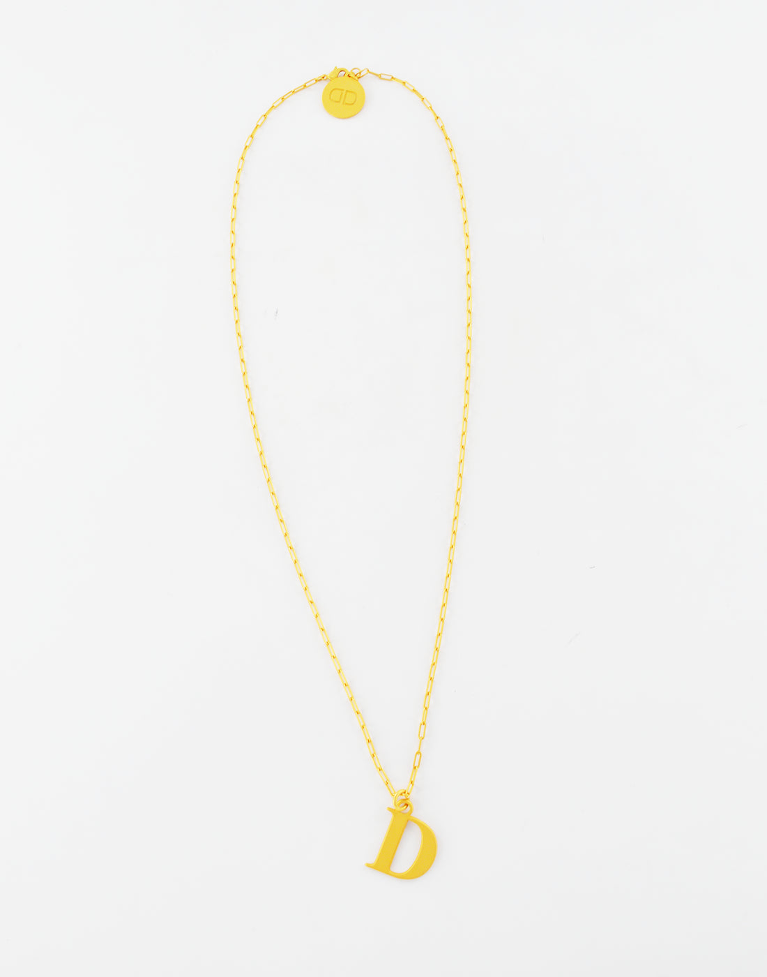 DOUUOD Collana Lunga in Oro Satinato con Lettera D