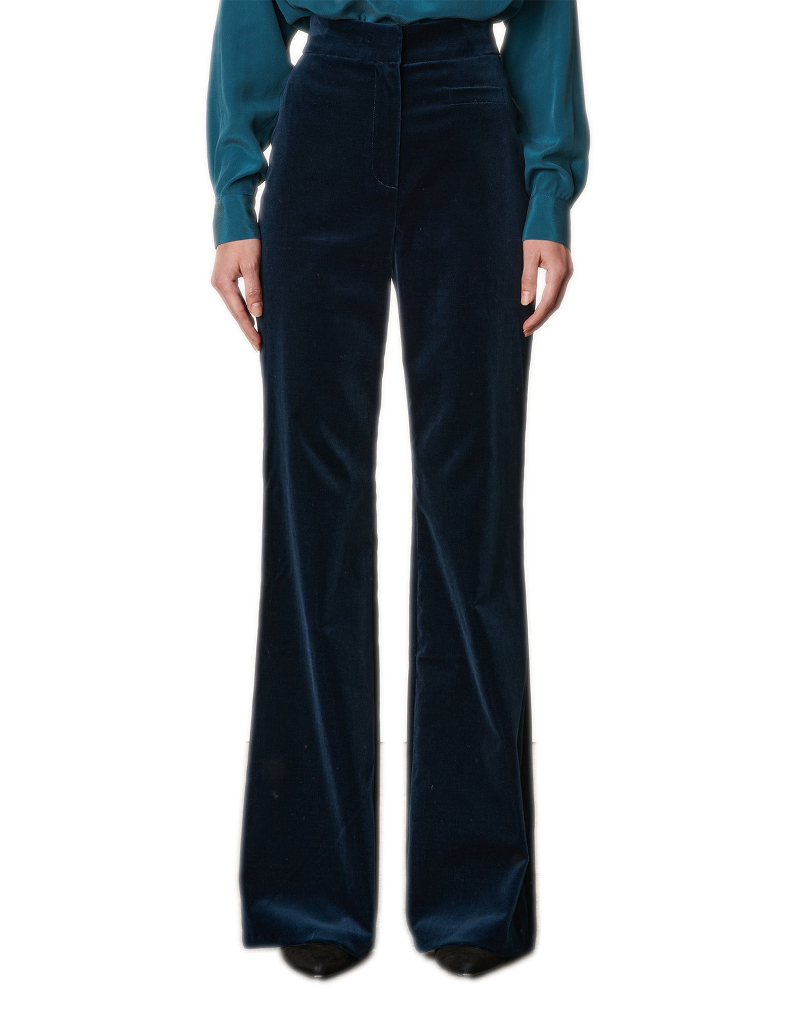 VANESSA BRUNO Pantaloni Birmingham in Velluto Petrole