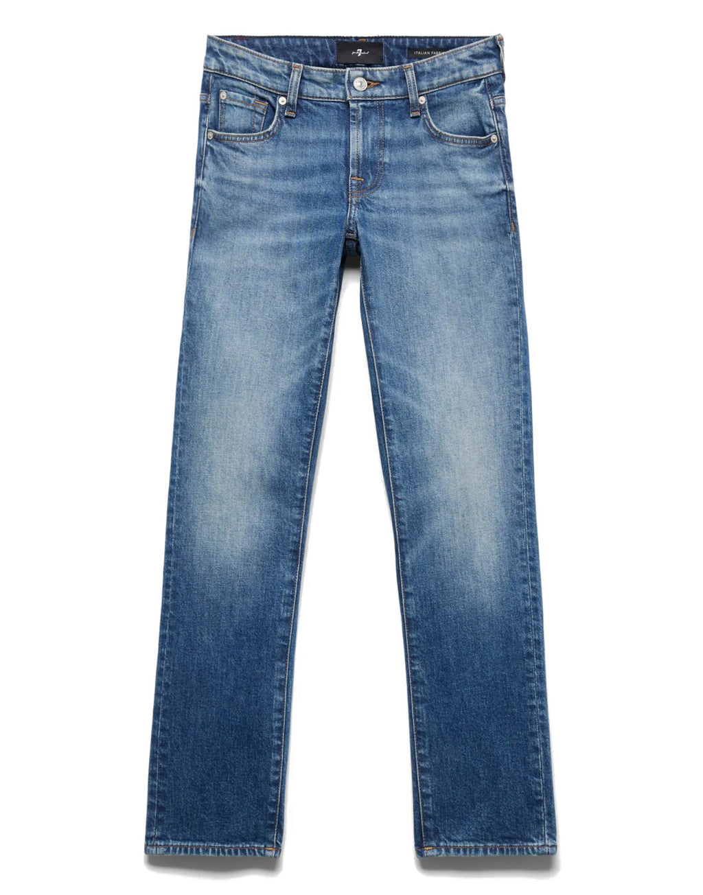 7 FOR ALL MANKIND Jeans Low Cigarette a Vita Bassa in Denim Blue Core