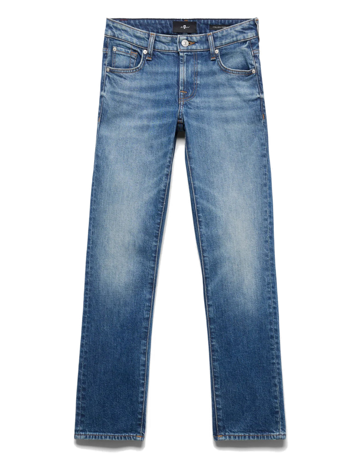 7 FOR ALL MANKIND Jeans Low Cigarette a Vita Bassa in Denim Blue Core