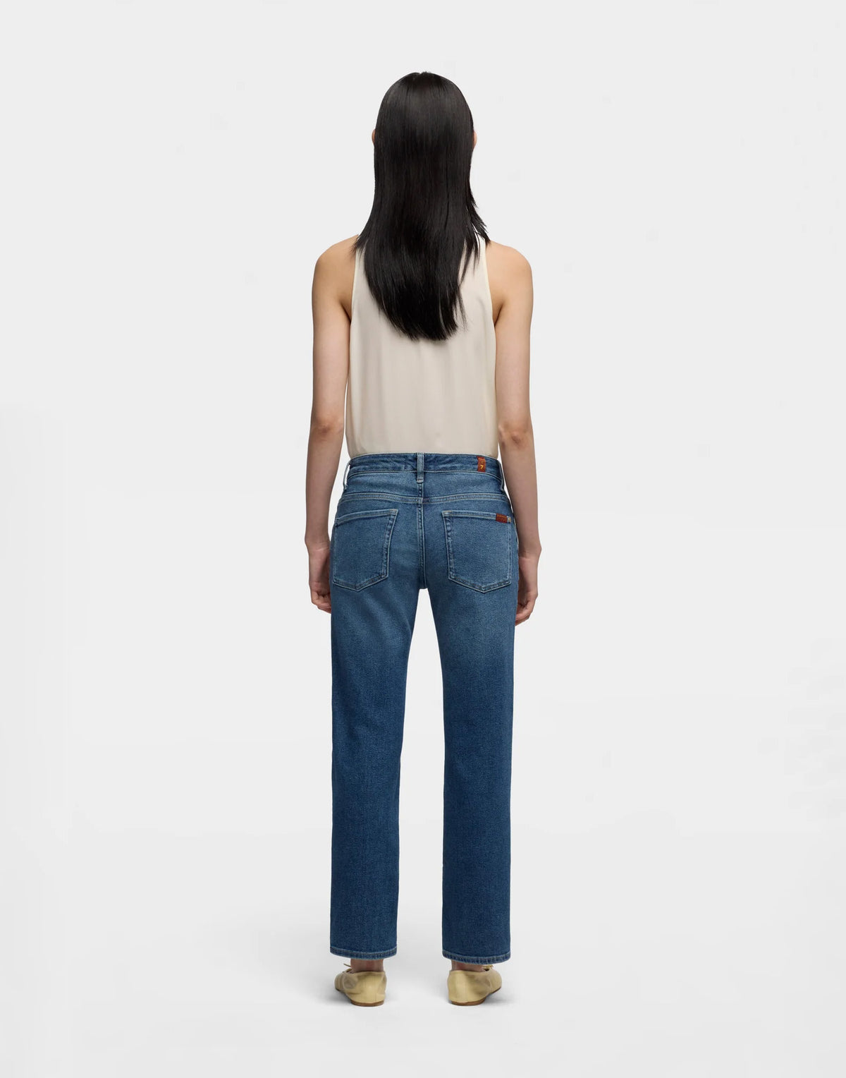 7 FOR ALL MANKIND Jeans Calie Straight Ankle in Denim Luxe Vintage