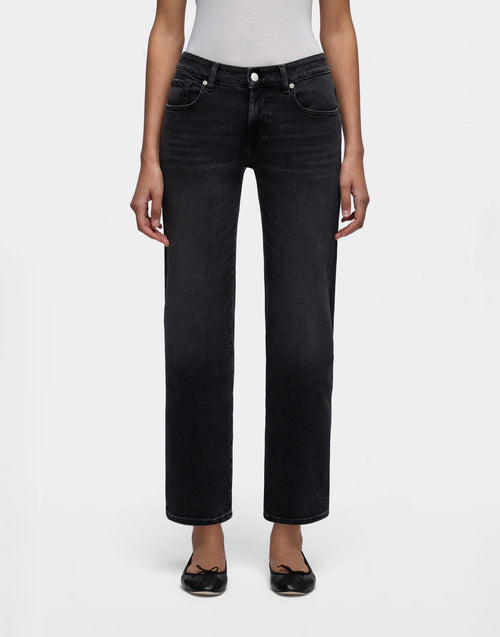 7 FOR ALL MANKIND Jeans Calie Straight Ankle in Denim Nero